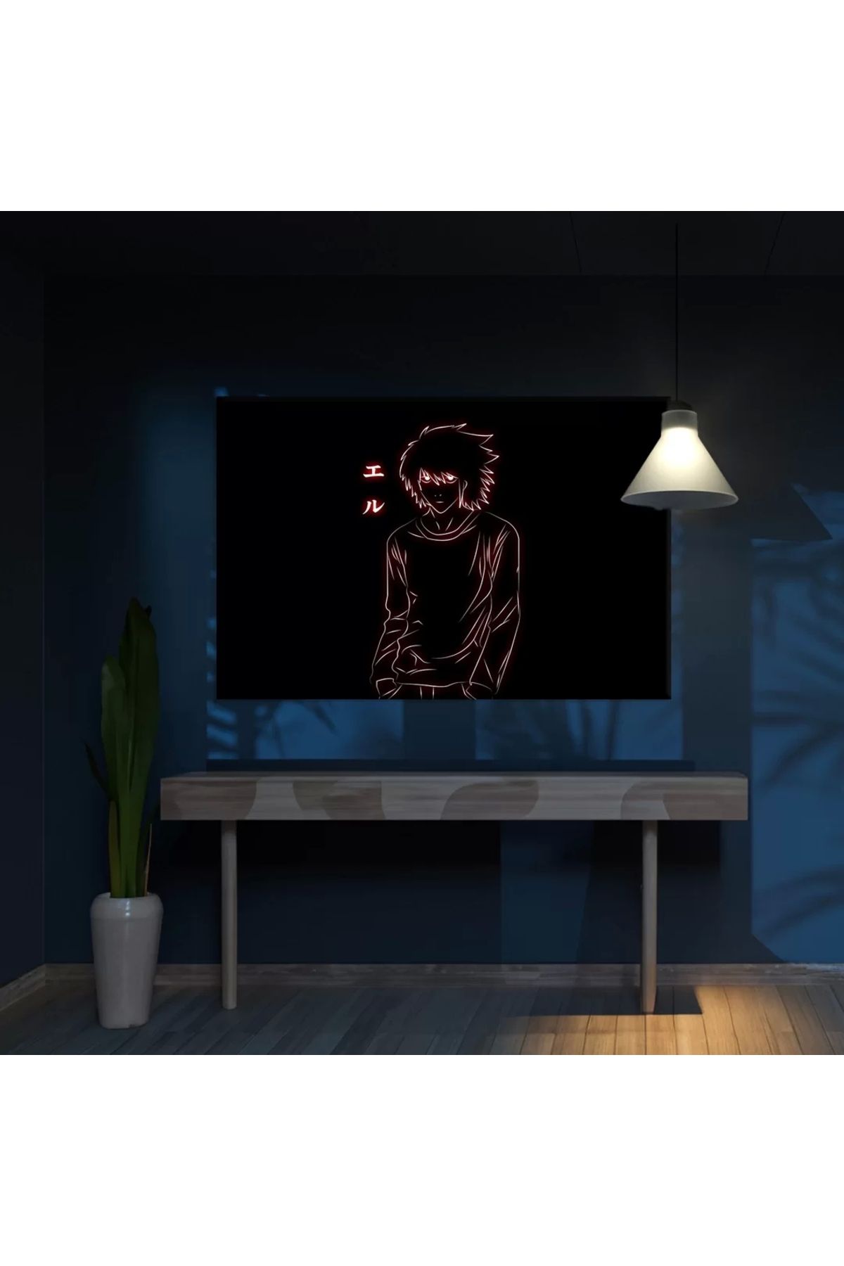 VOGLOO Death Note Kırmızı Kanvas Tablo