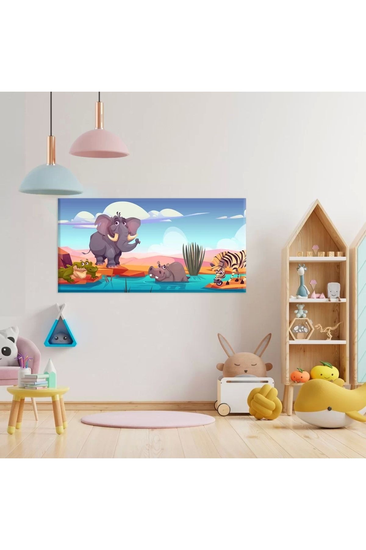 VOGLOO Dostların Su Banyosu Kanvas Tablo