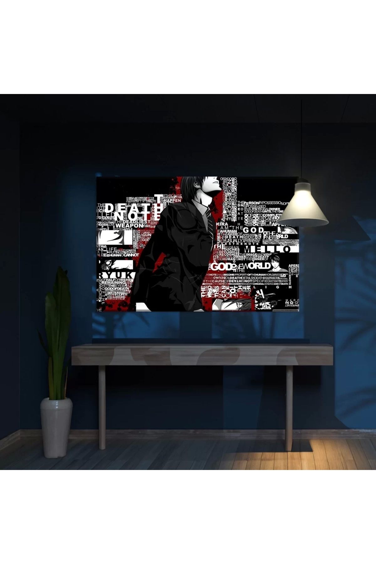 VOGLOO Death Note Yazılı Kanvas Tablo