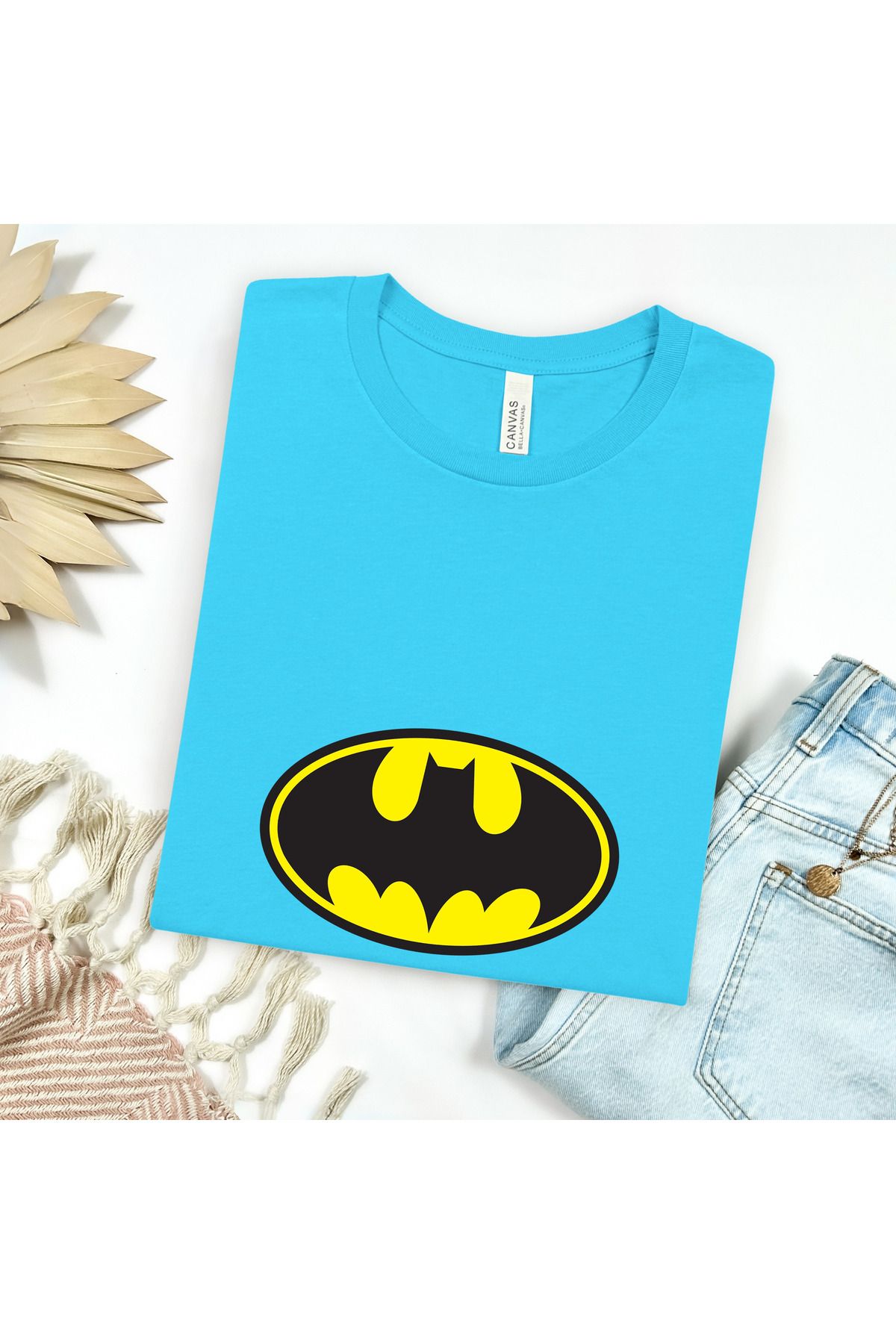 GHAND Batman BASKILI trend Unısex Normal Kalıp T-Shirt