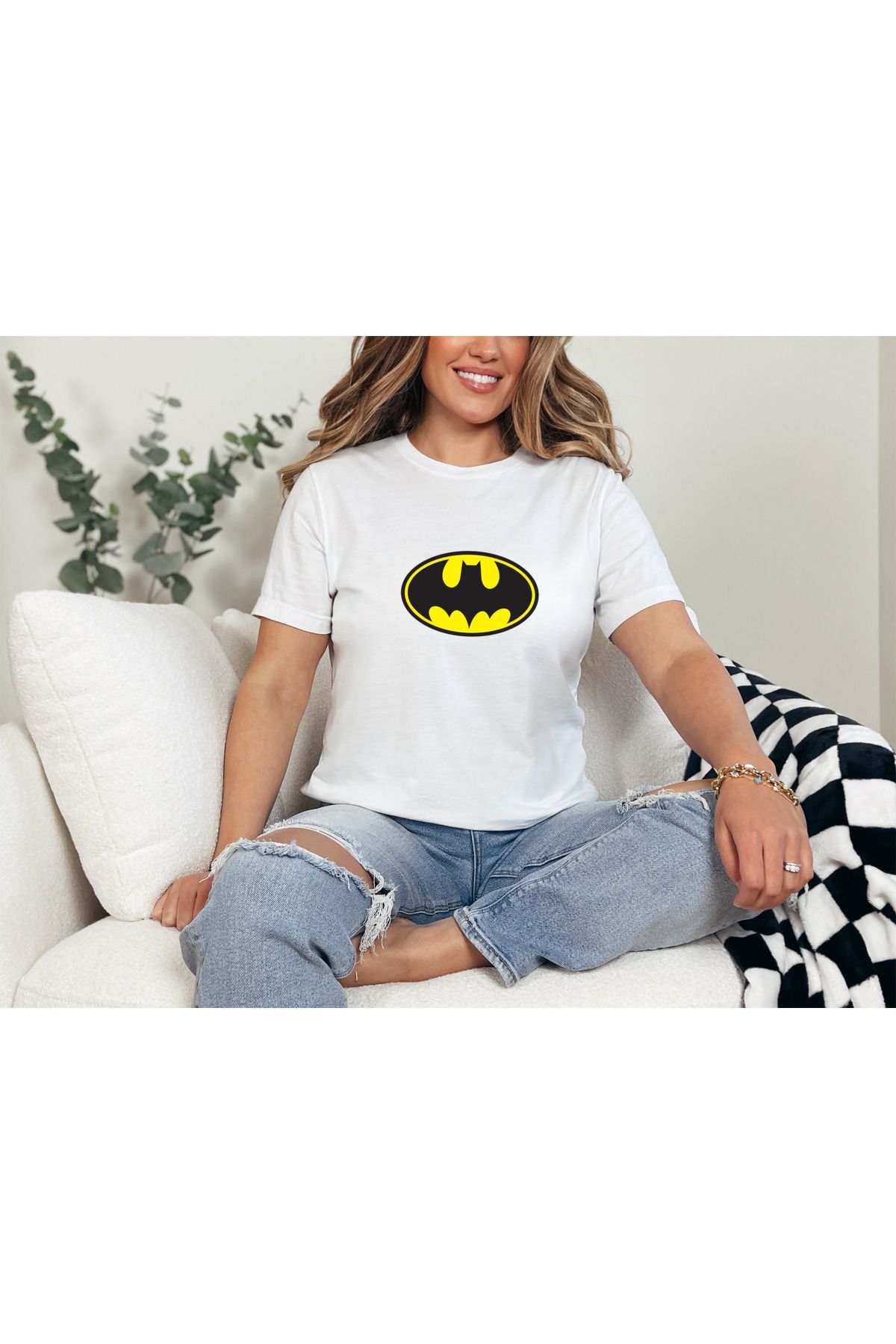 GHAND Batman BASKILI trend Unısex Normal Kalıp T-Shirt