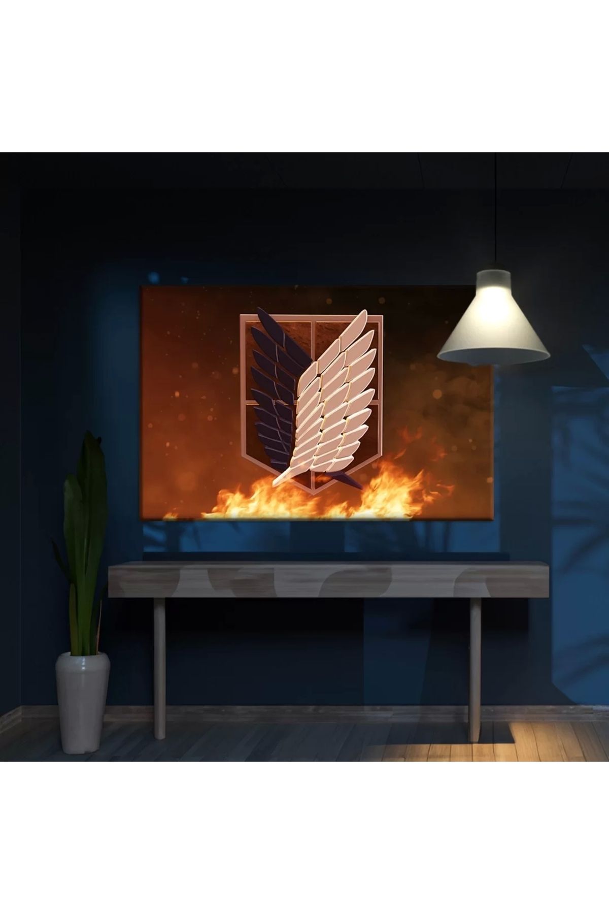 VOGLOO Attack On Titan Logo Kanvas Tablo