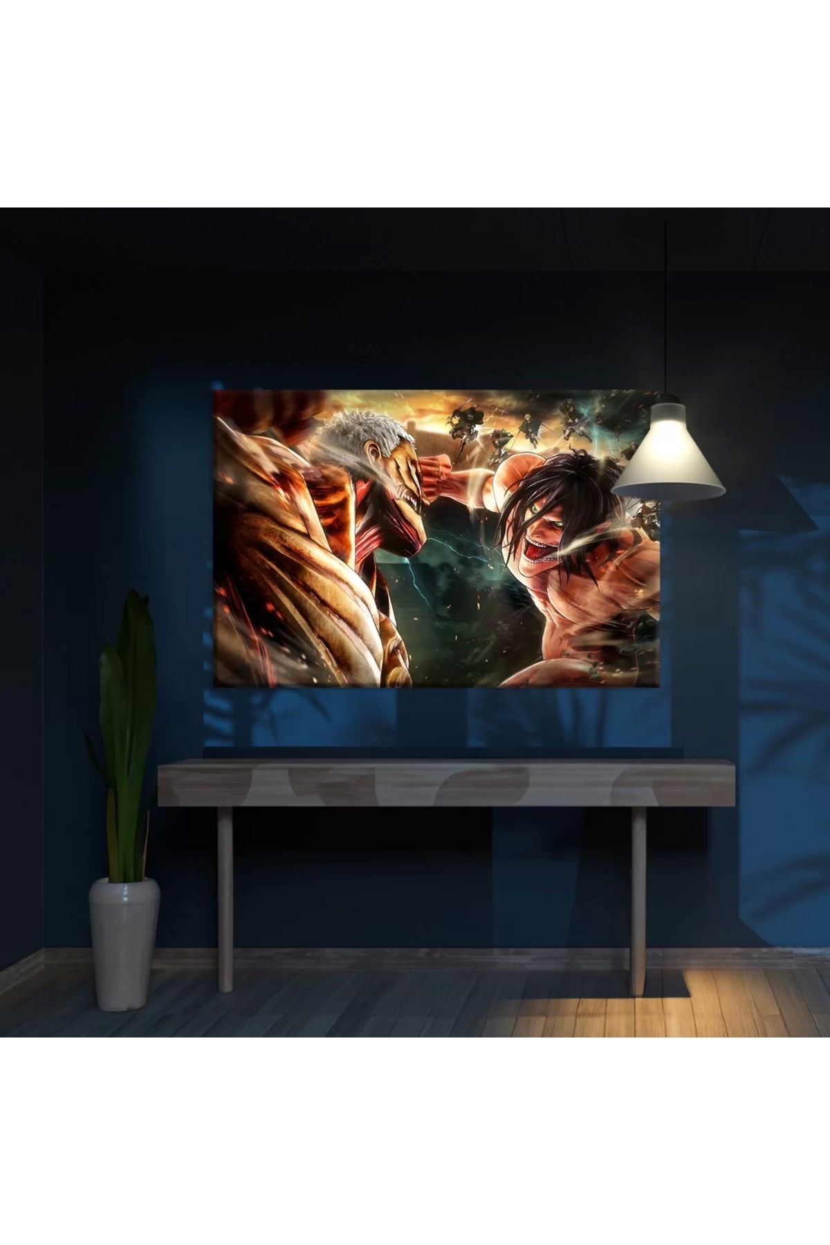 VOGLOO Attack On Titan Devler Logo Kanvas Tablo