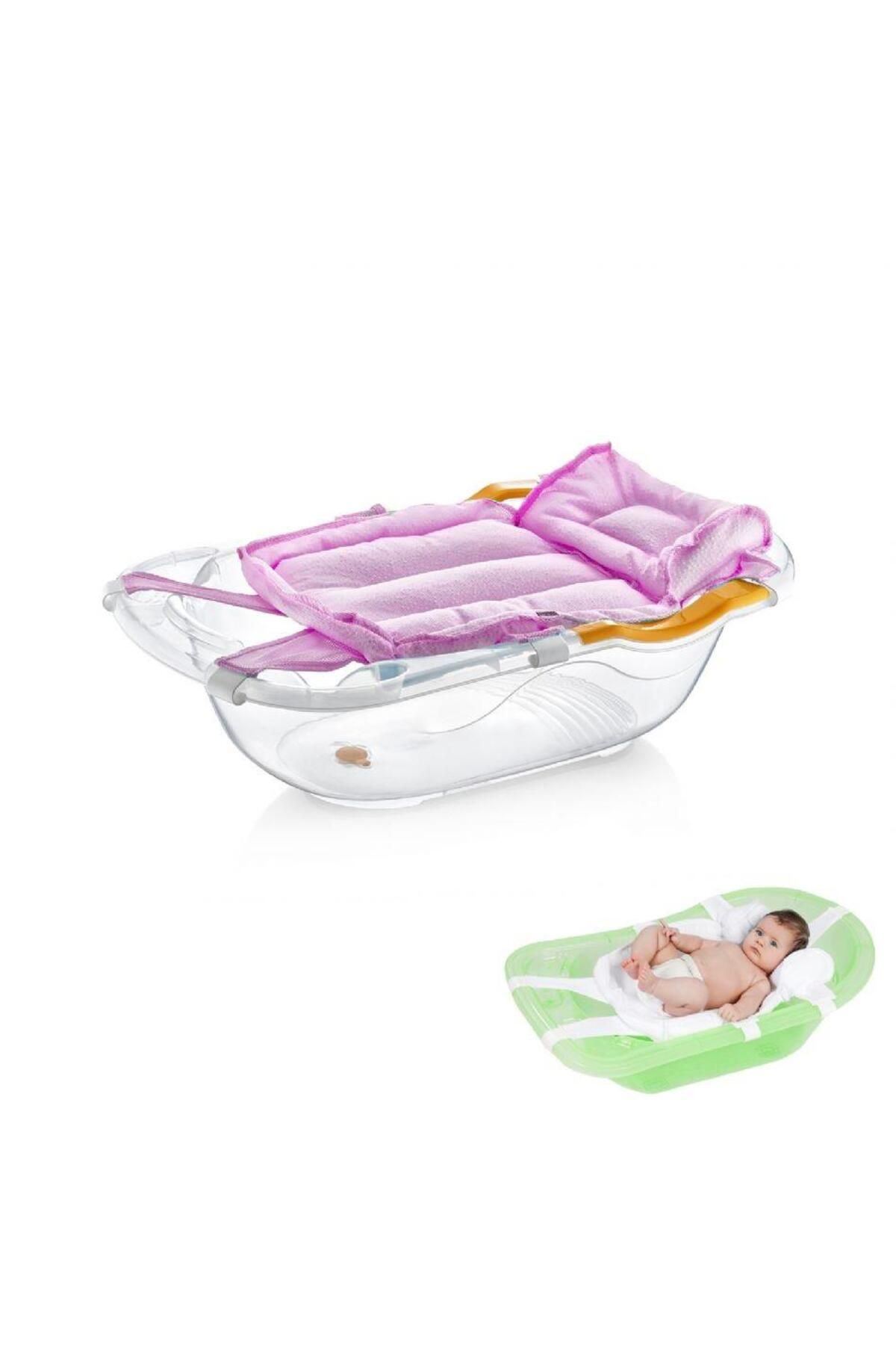 NEZADE STORE BabyJem Köpüklü Bebek Banyo Küvet Filesi 164 Pembe