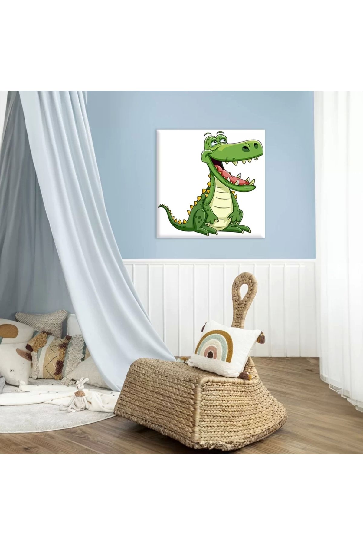 VOGLOO Neşeli Dinozor Kanvas Tablo