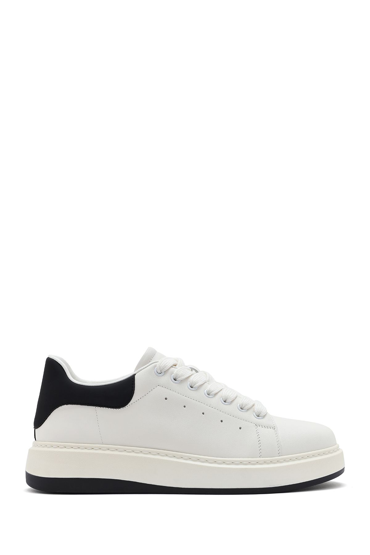 Derimod Erkek Beyaz Bağcıklı Deri Sneaker 25SFD691818