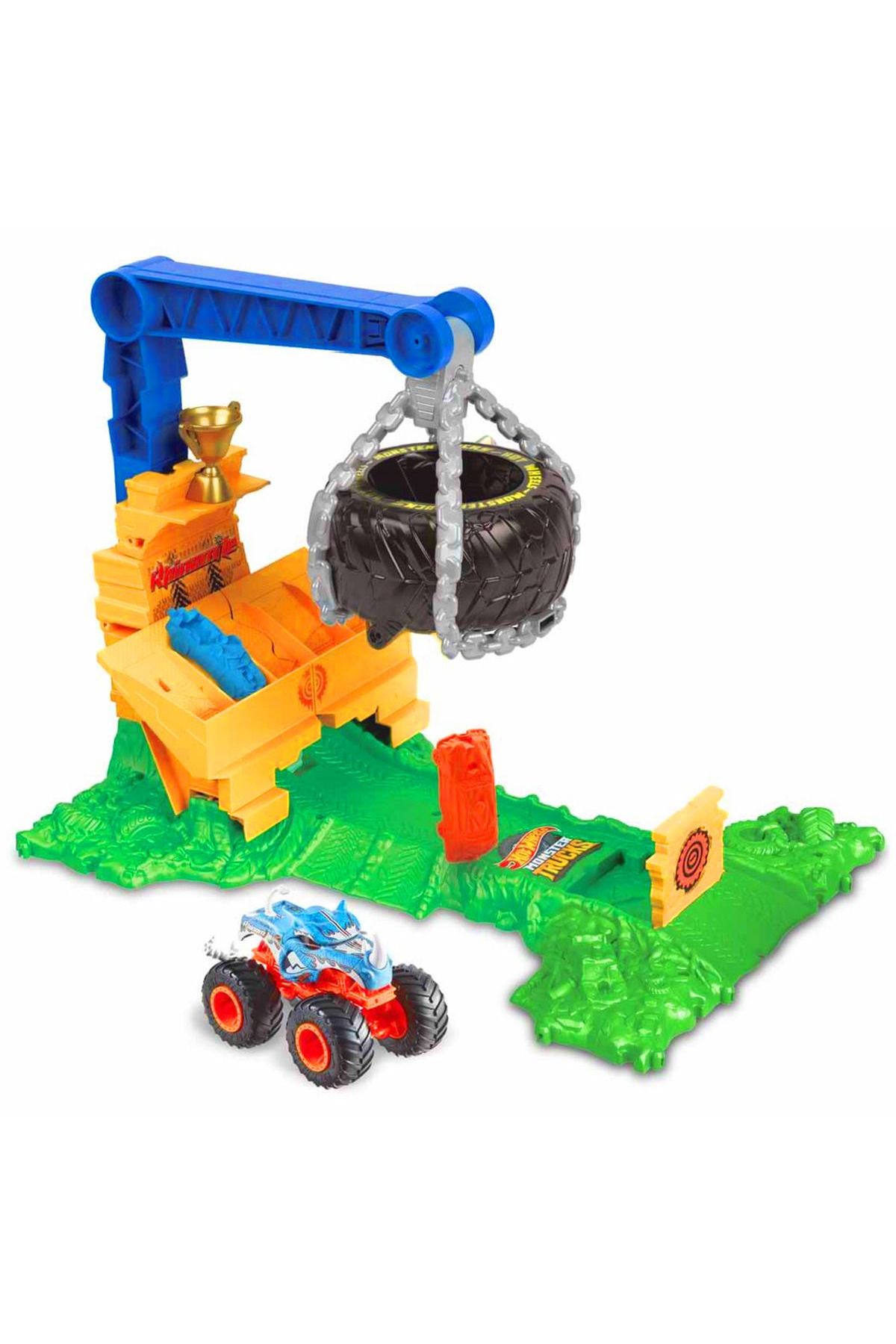Art Tone ARABALAR OYUN SETİ MONSTER TRUCKS ARENA RHİNOMİTE 4+