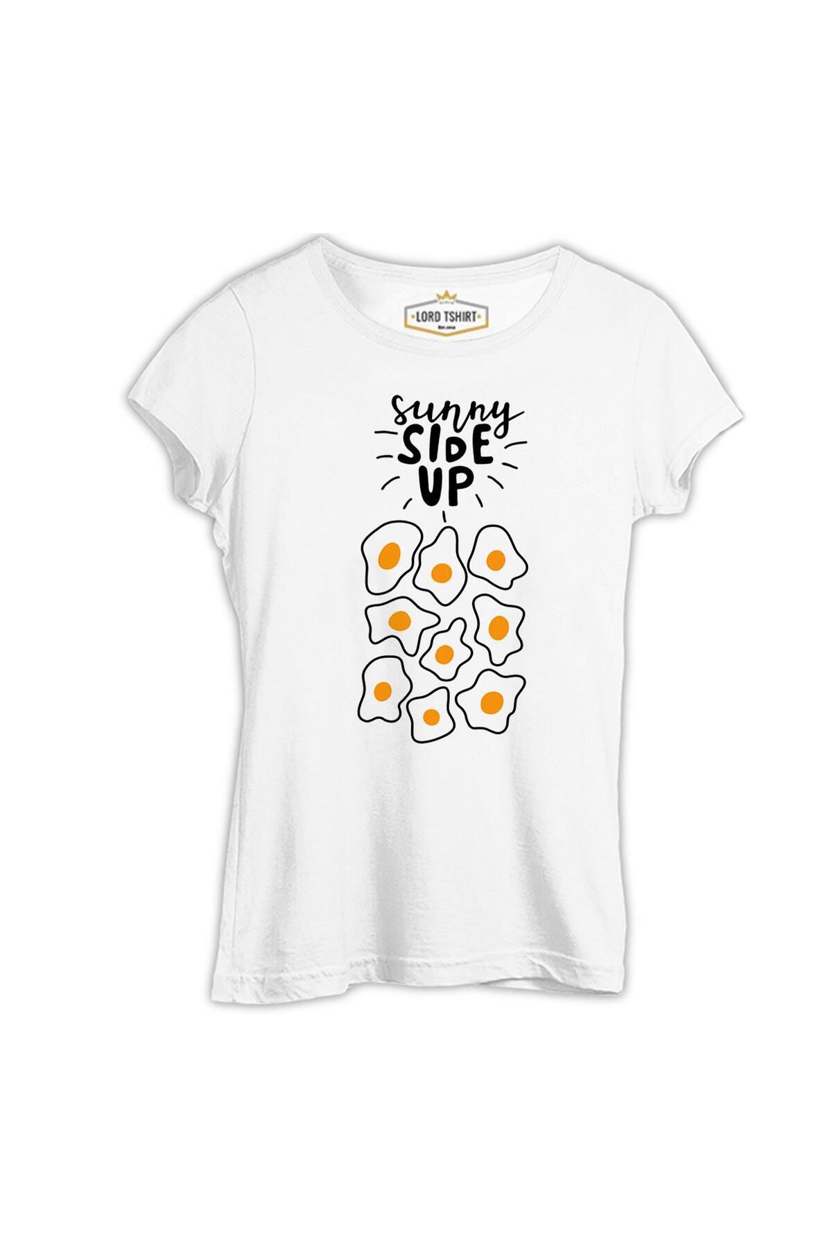 Lord T-Shirt Sunny Side Up - Eggs Beyaz Kadın Tshirt