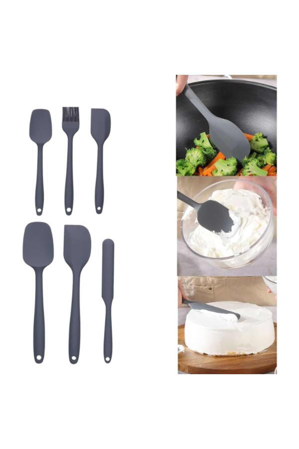 AyFi Home Silikon Spatula ve Fırça Seti