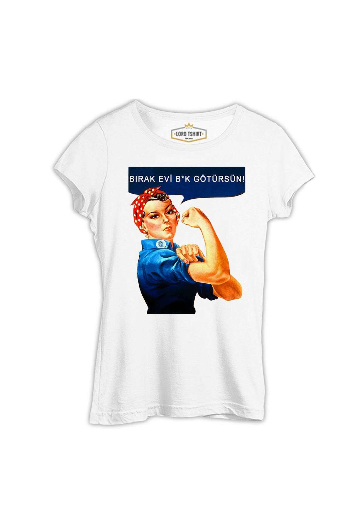 Lord T-Shirt Bırak Evi Beyaz Tshirt