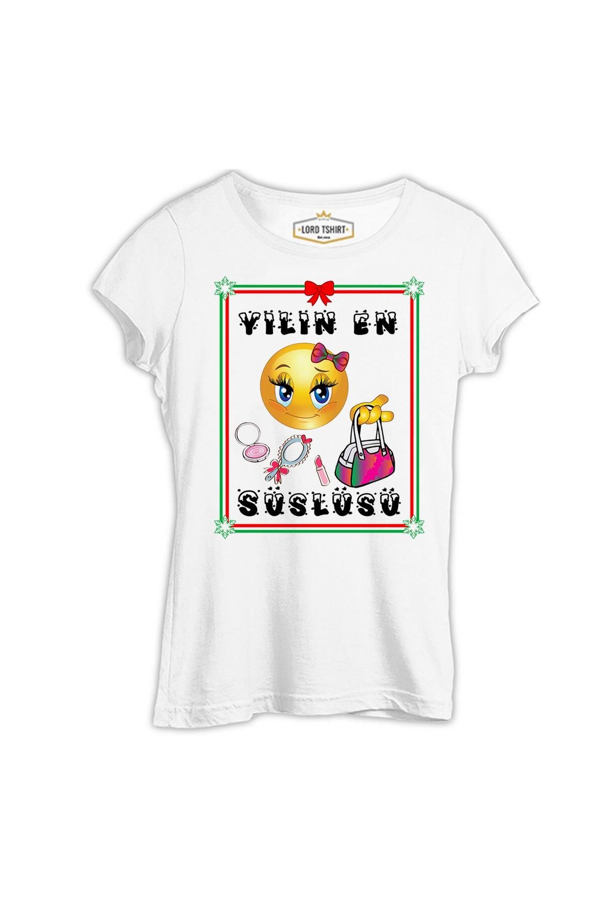 Lord T-Shirt Yılın En Süslüsü Beyaz Kadın Tshirt
