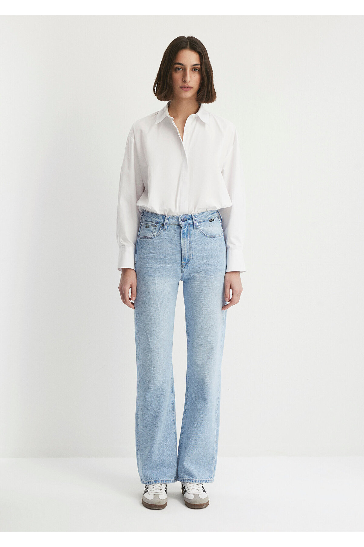Mavi-Niebieskie jasnoniebieskie spodnie jeansowe Victoria Premium101072-86476 3