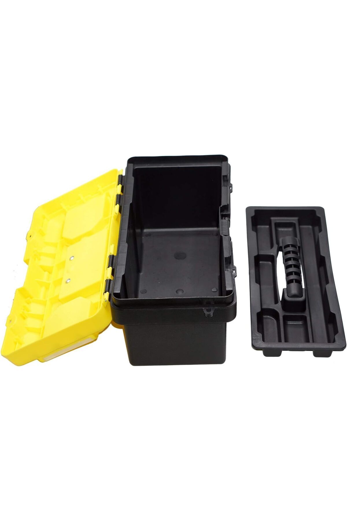 COOYA-Plastic Tool Box with Handle, Portable Tool Case with Locking Lid, Tool Storage Organizer 4
