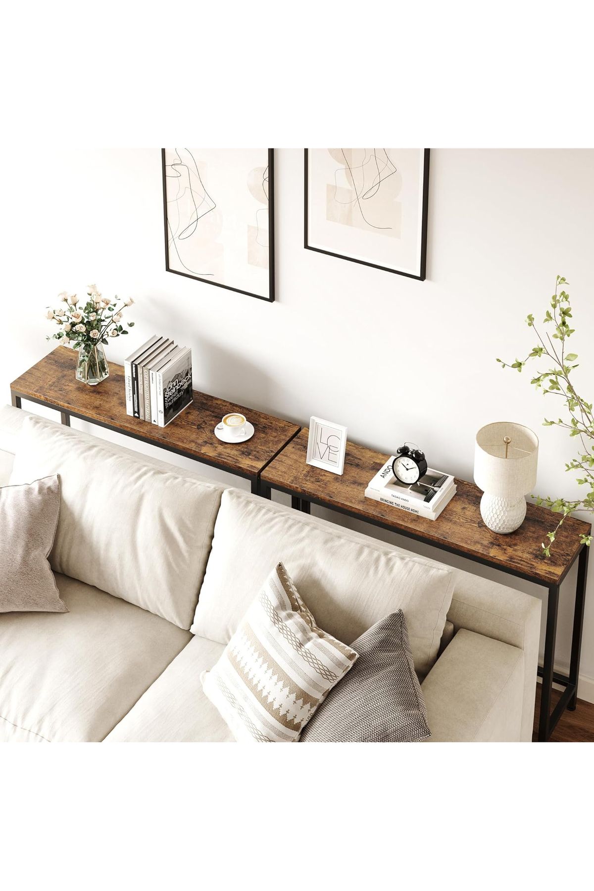AnneFish-Console Table Simple Sofa Table Coffee Corner Display Shelf Entryway Table Couch Hallway Entrance 2