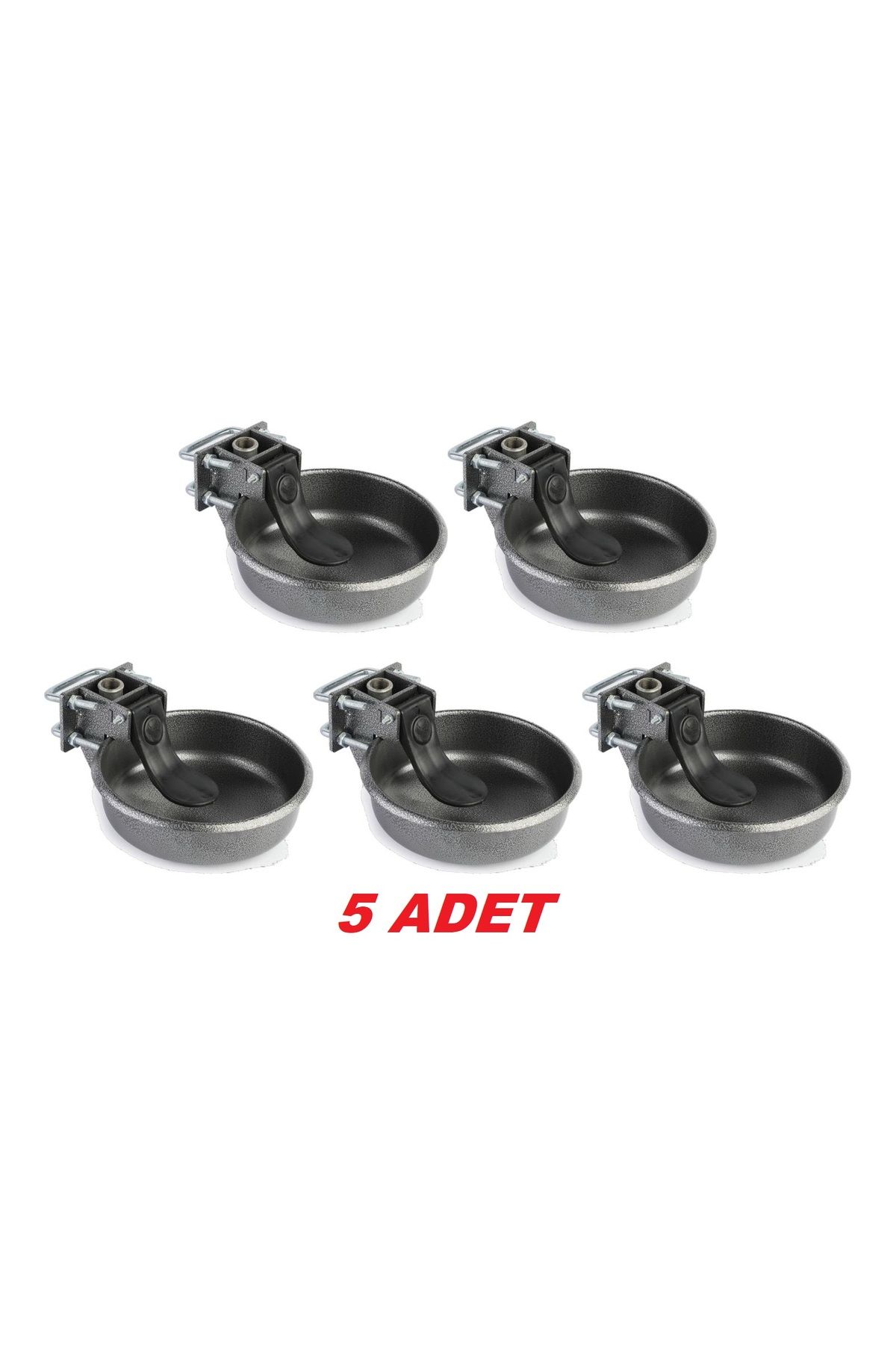 besimarket 5 Adet Büyükbaş Hayvan Suluğu - Çelik Hayvan Sulukları - İnek Sulukları - 2.5 Litre - Kırılmaz