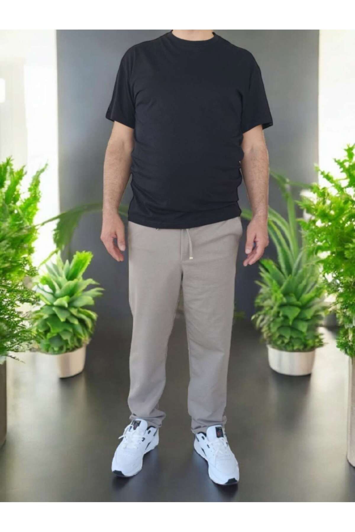 Besa Jogger 3 Cepli, Bağcıklı Ve Lastikli Esnek Bel, Duble Paça Rahat Pantolon