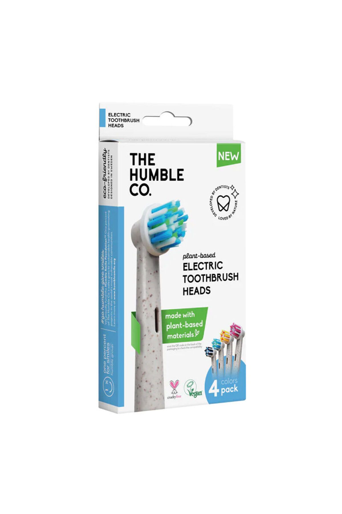 Humble Brush The Humble Co Bitki Bazlı Elektrikli Diş Fırçası Başlığı 4 Adet