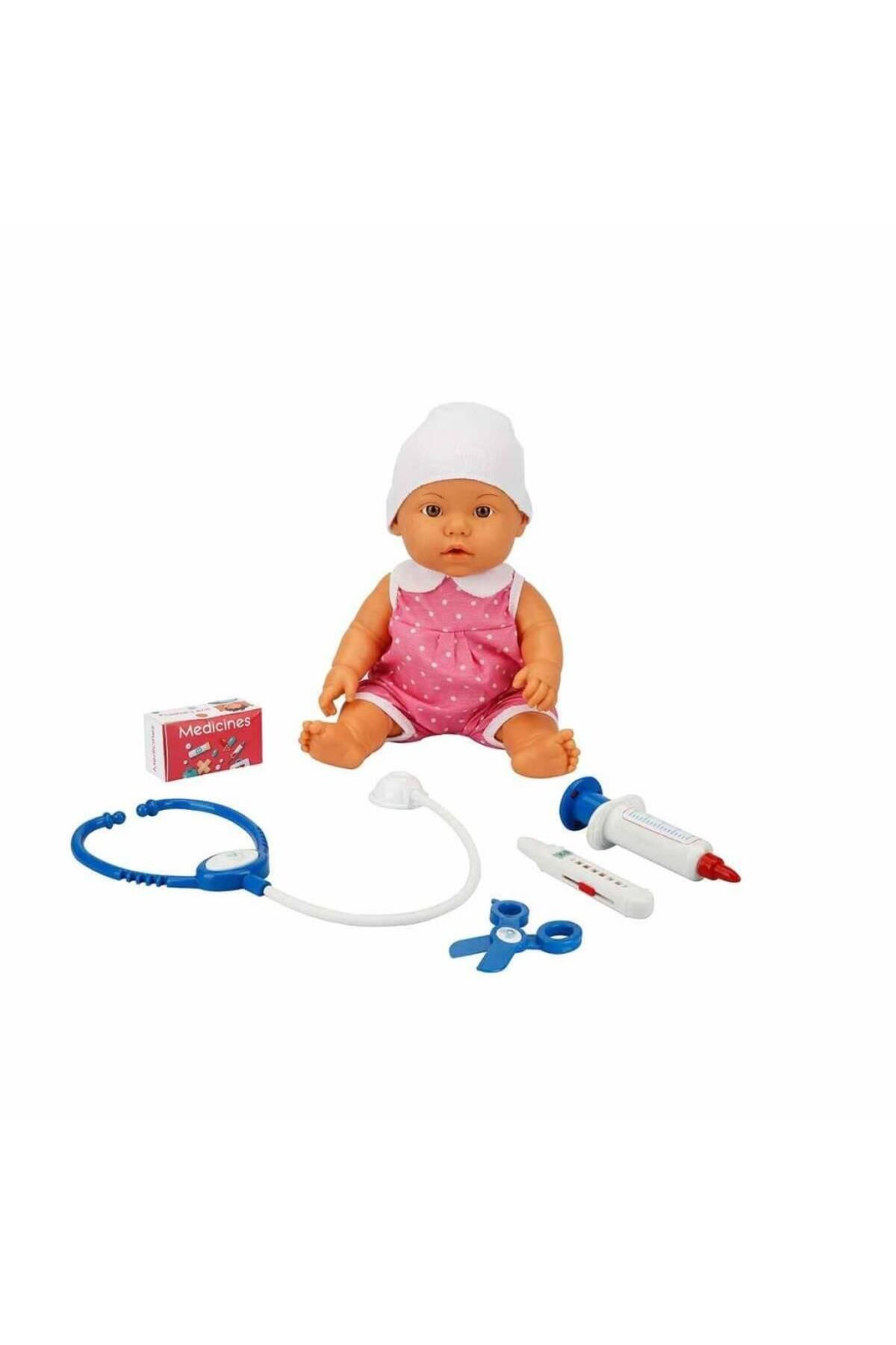 Skygo 30111 Bebelou Doktor Zamanı Sesli Bebek Seti 35 cm -Sunman