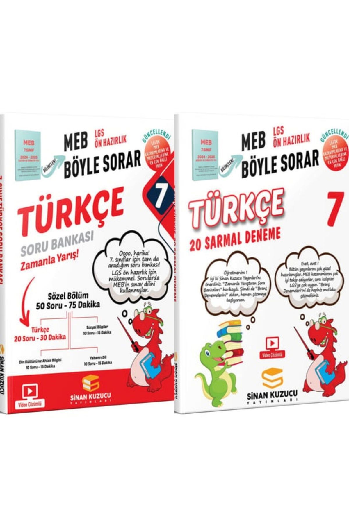 SİNAN KUZUCU YAYINLARI Sinan Kuzucu - 7. Sınıf Türkçe Soru Bankası ve Türkçe Deneme Seti
