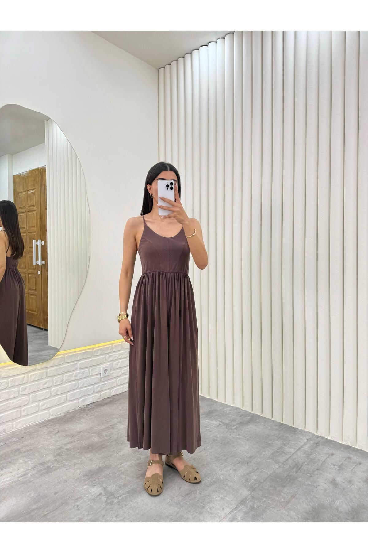 Gaus Kahve Askısı Ayarlanabilir Modal Kumaş Tulum Gaus00331