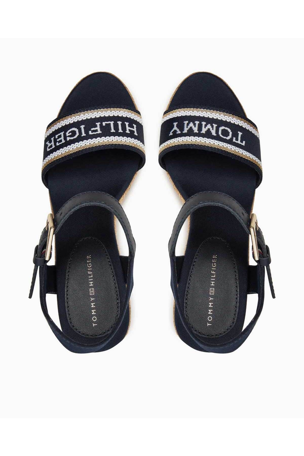 صندل آبی زنانه های پاشنه پا گوه مونو Tommy Hilfiger