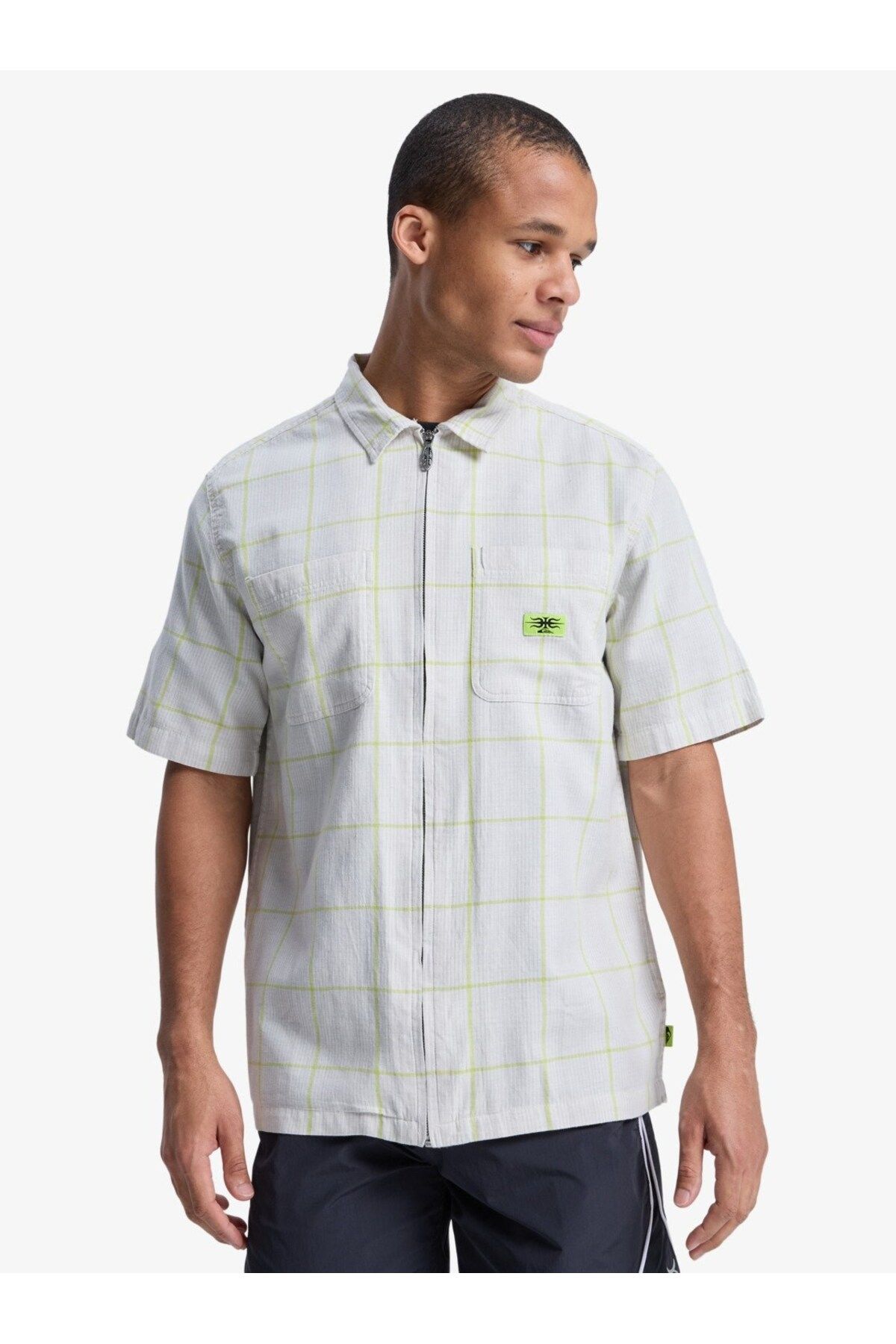 Quiksilver Quıksılver Mercury Ss Shırt Mercury Flanel Lunar Rock Erkek Gömlek Eqywt04625-sfb1