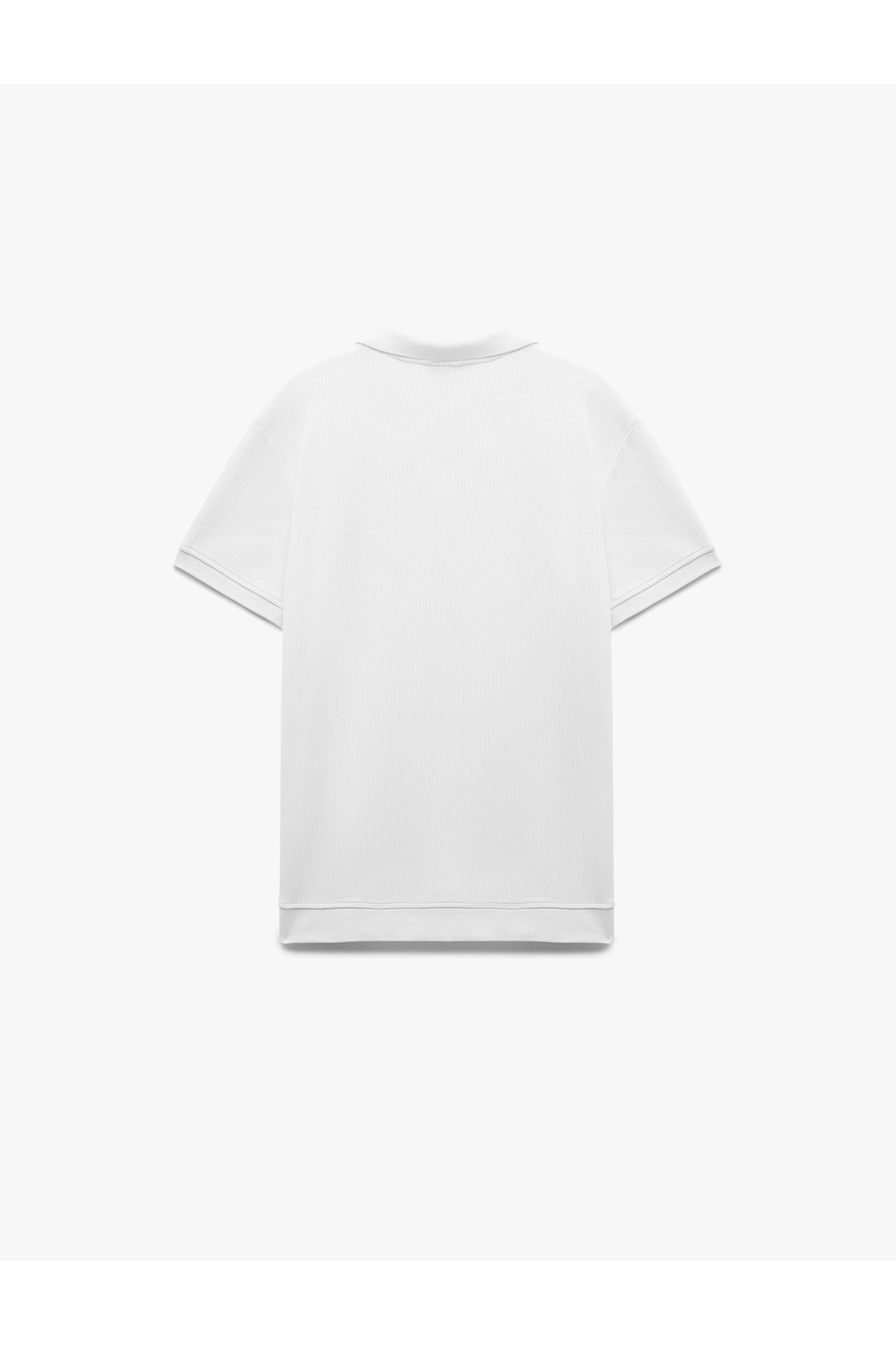 Koton-Tricou cu mânecă scurtă din bumbac, cu textura normală, cu gât polo 4