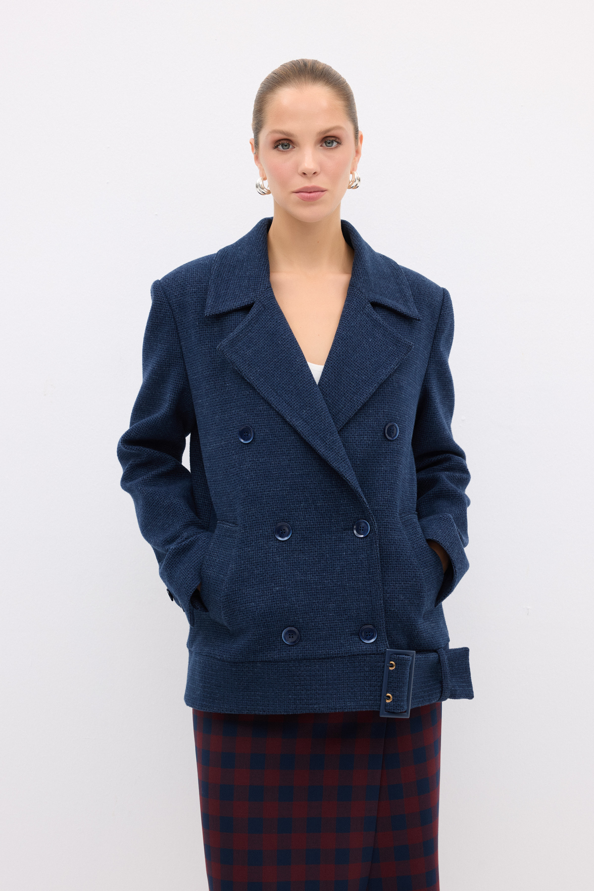 adL  Kemer Detaylı Kaban - Görsel 6