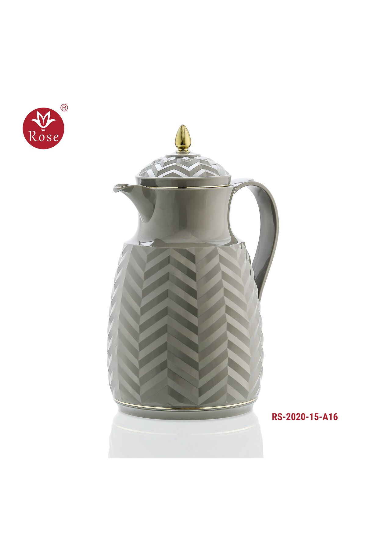 Rose-RS-2020 - A distinctive patterned tea and coffee thermos set consisting of two rose thermoses, one with a capacity of one and a half liters of coffee and one and a half liters of tea. 2