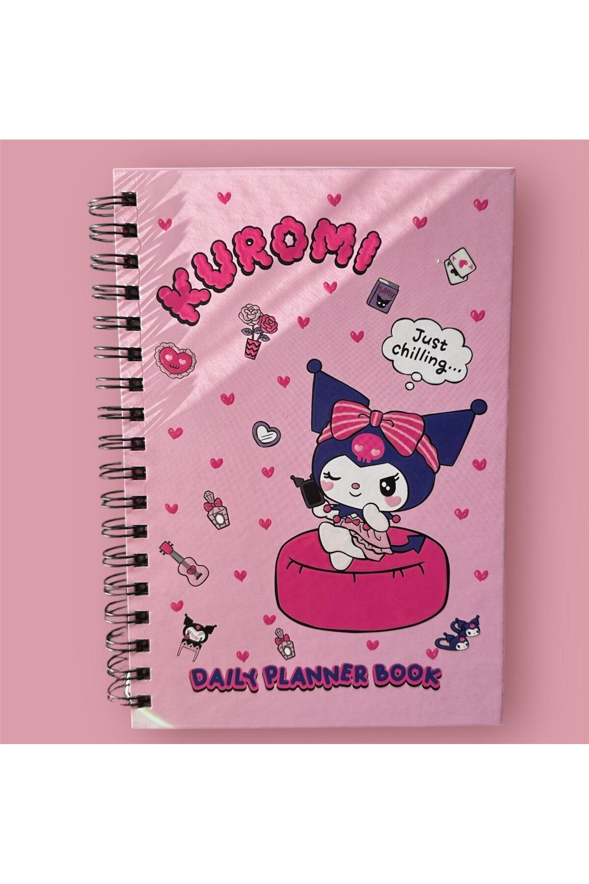 kuromi Sanrio Stickerli Konuşan Ajanda Spirelli Tarihsiz Planlayıcı