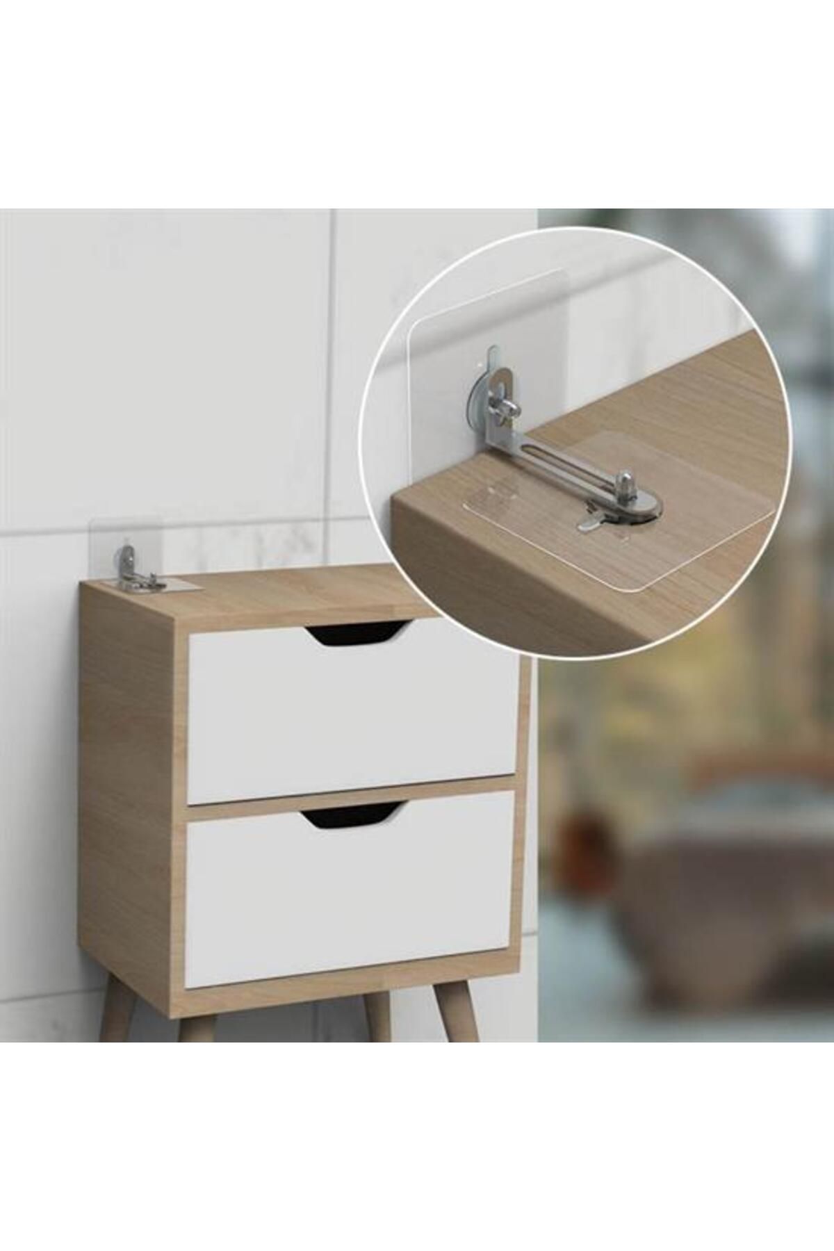 gizmurstore Deprem İçin Ultra Dayanıklı Çivisiz Duvarı Delmeden Ayarlanabilir Eşya Sabitl - GMS4314-4383