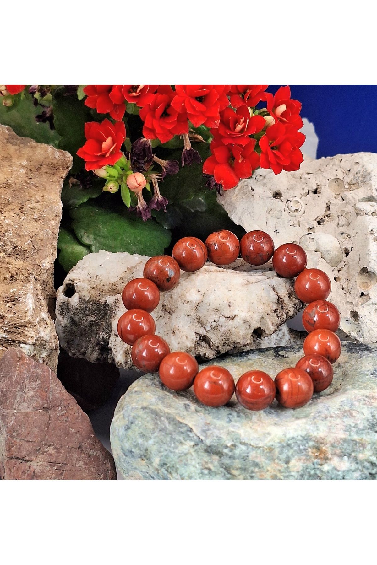 ERSOYDEMİRÖZDETAŞ JASPER DOĞALTAŞI 12 MM BİLEKLİK