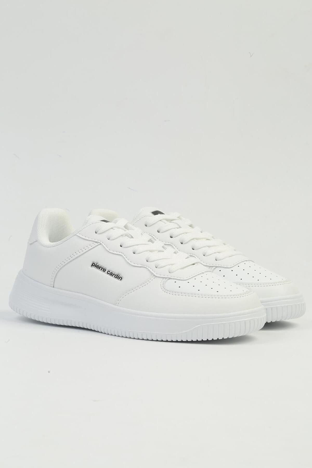 Pierre Cardin Comfort Taban Bağcıklı Yürüyüş Ayakkabısı Kadın Sneaker Beyaz