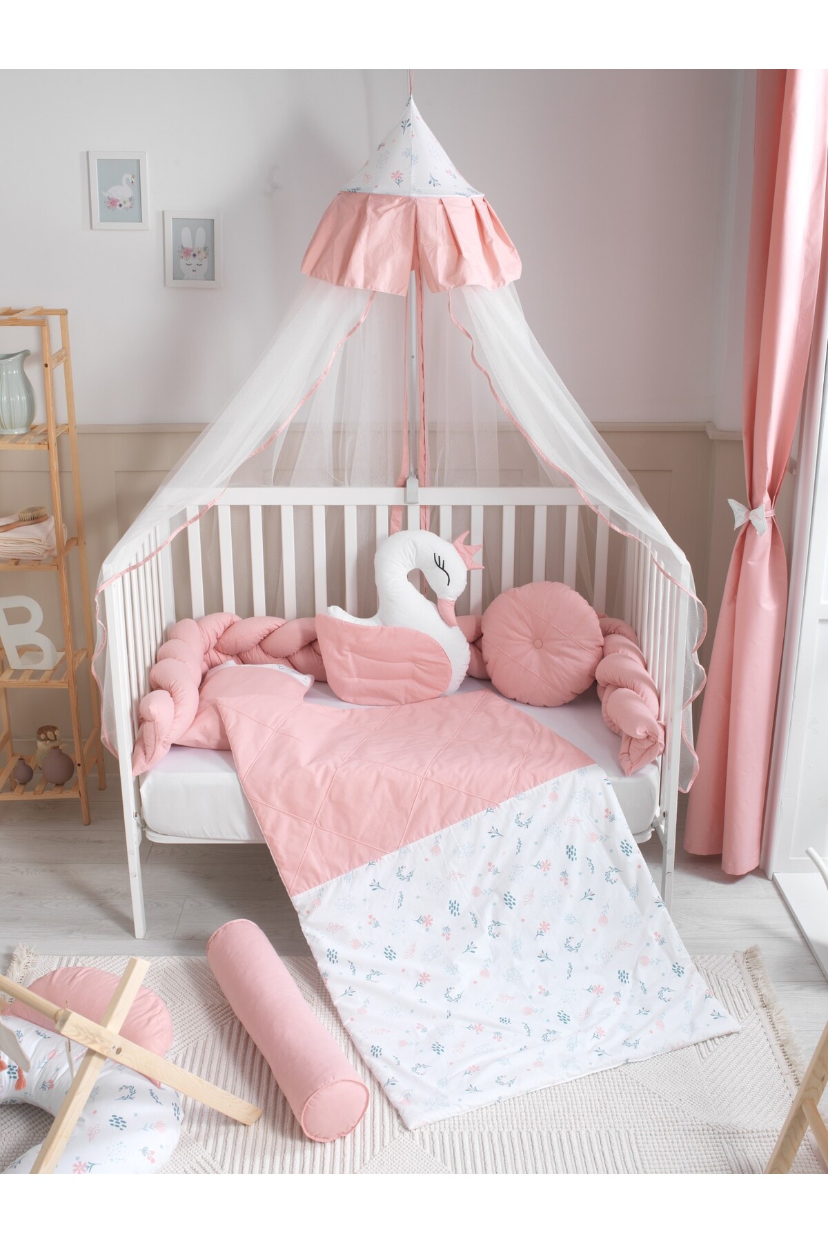 SOFT BABY TEKSTİL Flowers Örgü Beşik Uyku Seti fotoğrafı 2 (önizleme)