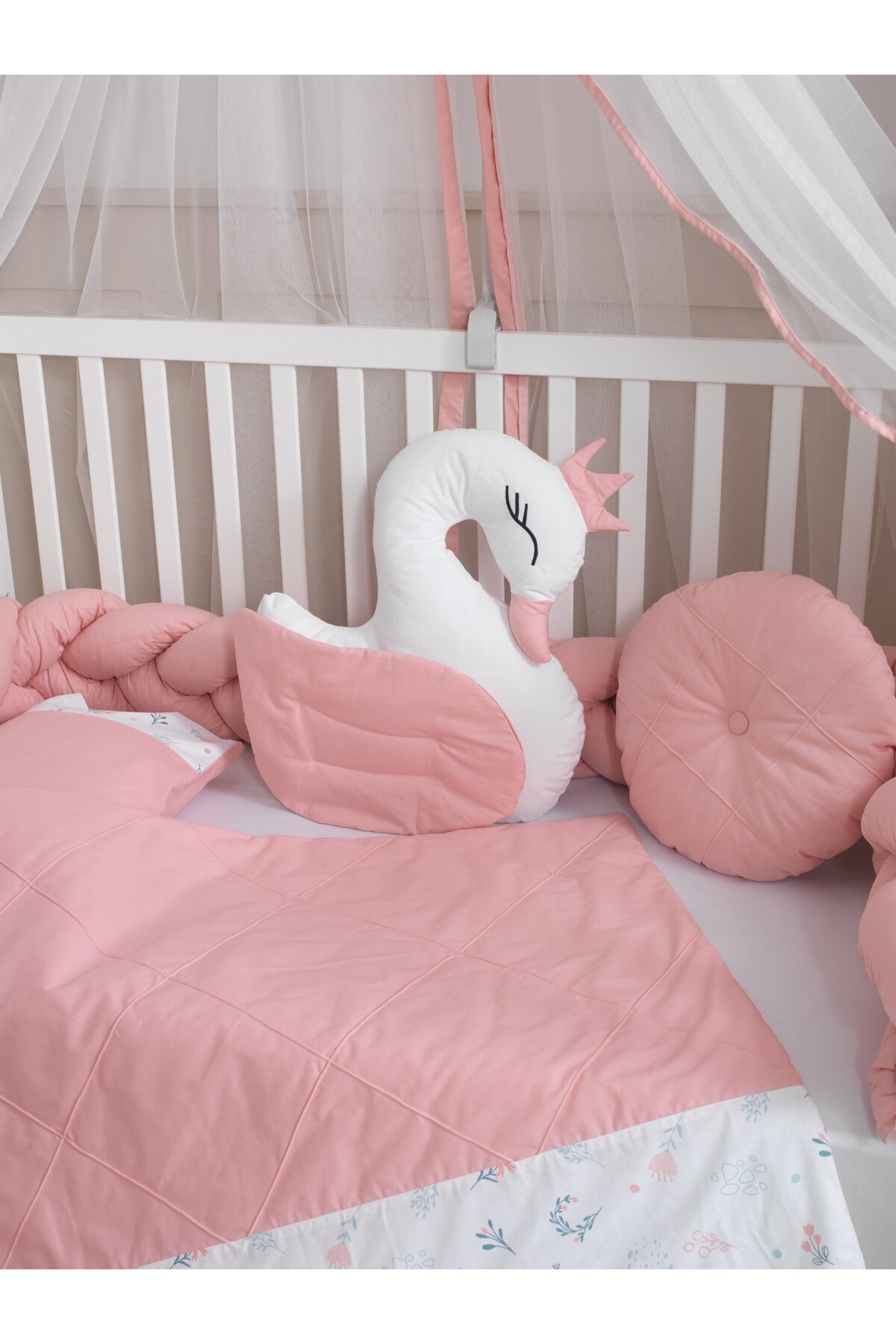 SOFT BABY TEKSTİL Flowers Örgü Beşik Uyku Seti fotoğrafı 4 (önizleme)