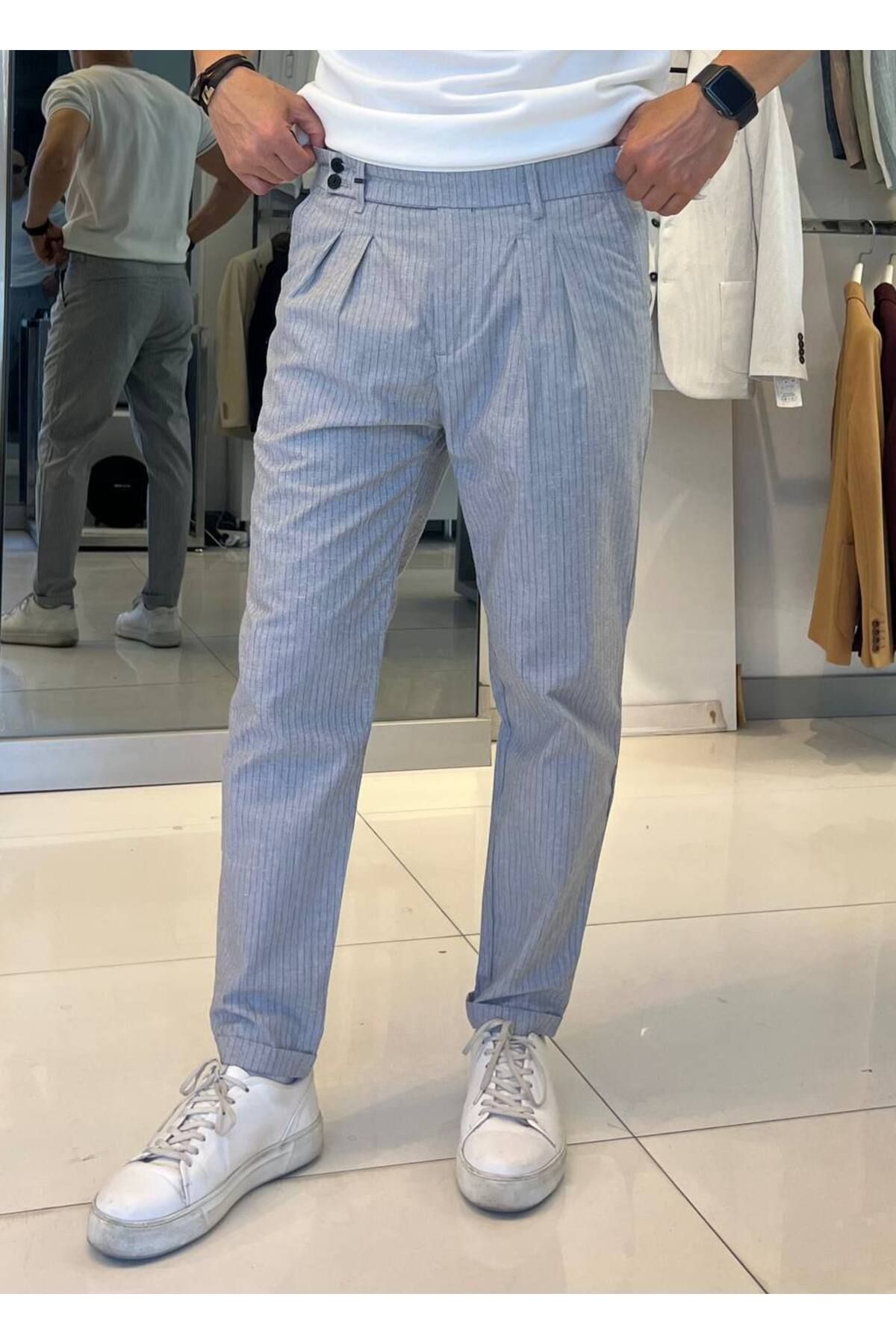 ACTUAL Erkek Slım Fıt Pantolon 1348 Gri
