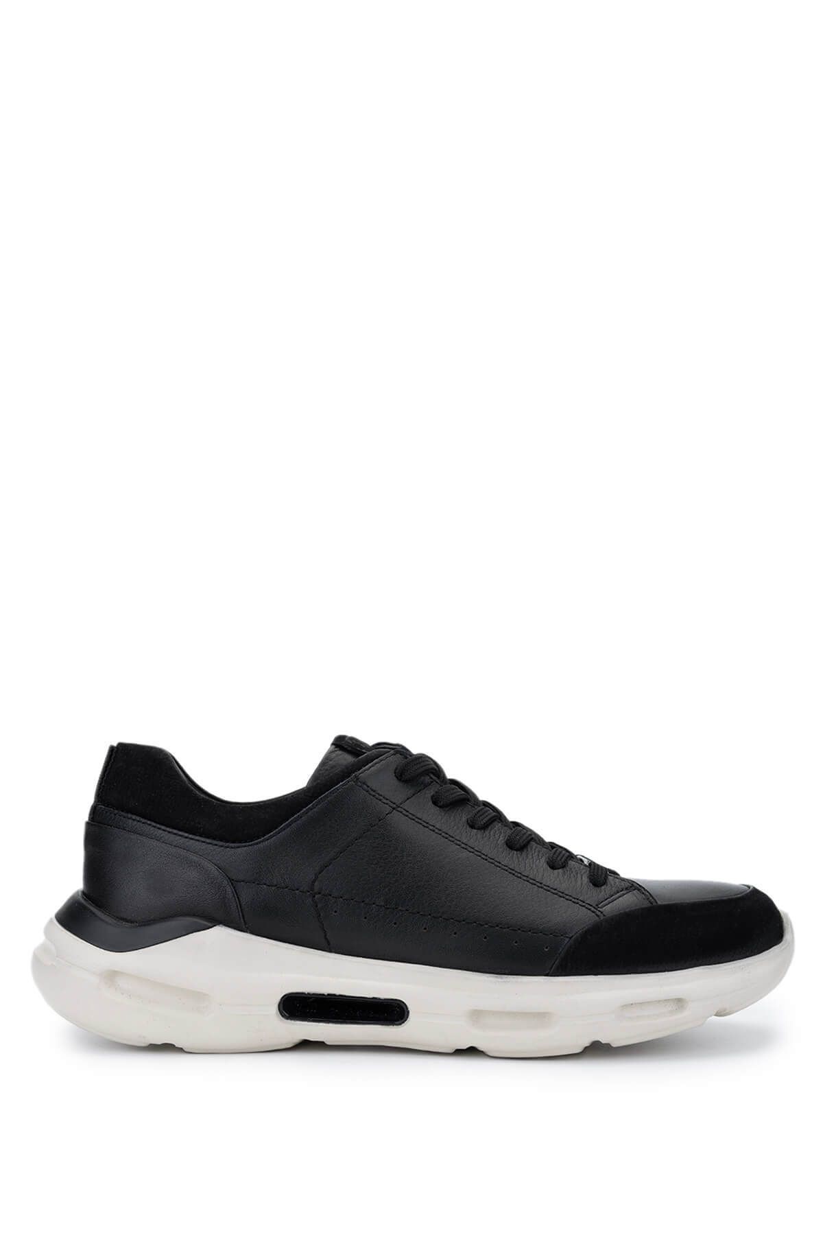 Tamer Tanca Erkek Hakiki Deri Siyah Sneakers & Spor Ayakkabı