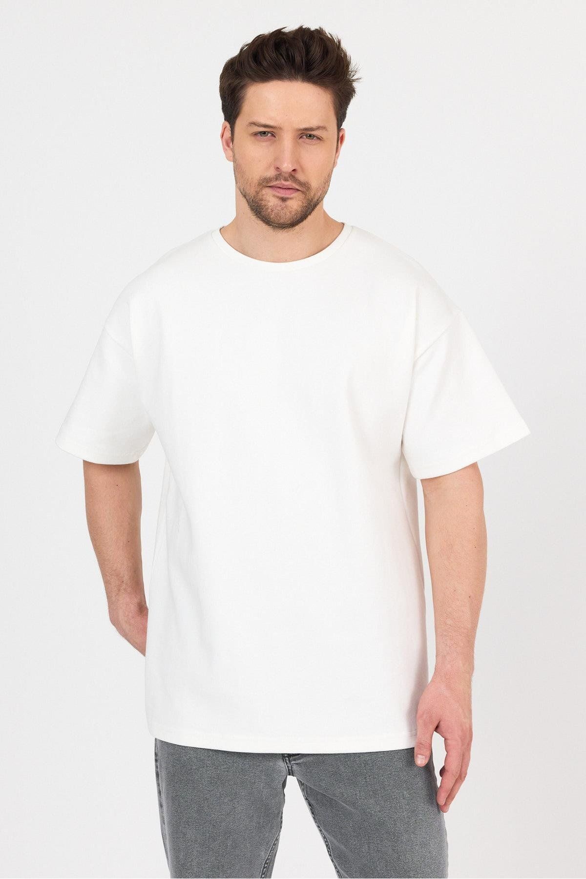 yakamor Erkek Doubleface İnterlok Oversize Tshirt