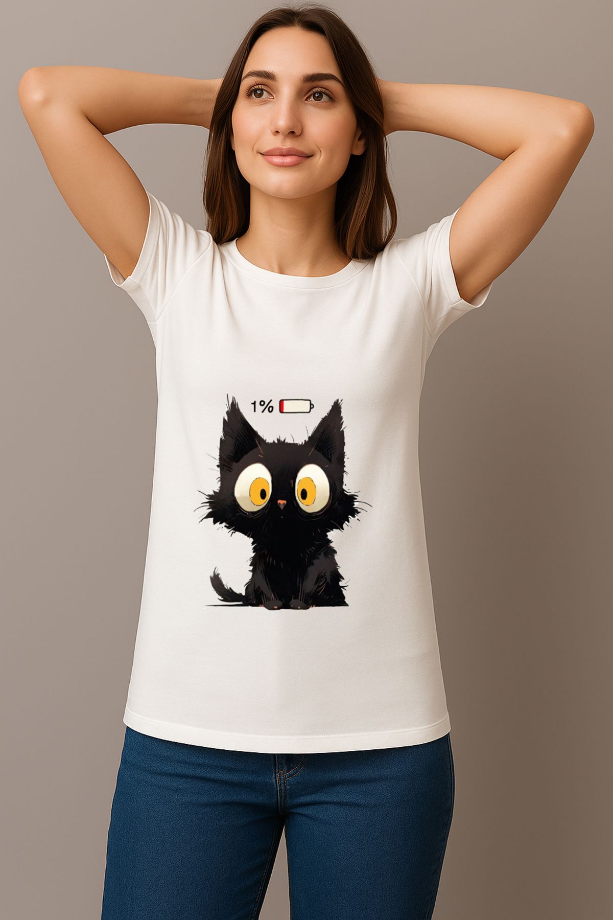 petite pati Kadın Beyaz Baskılı Tişört