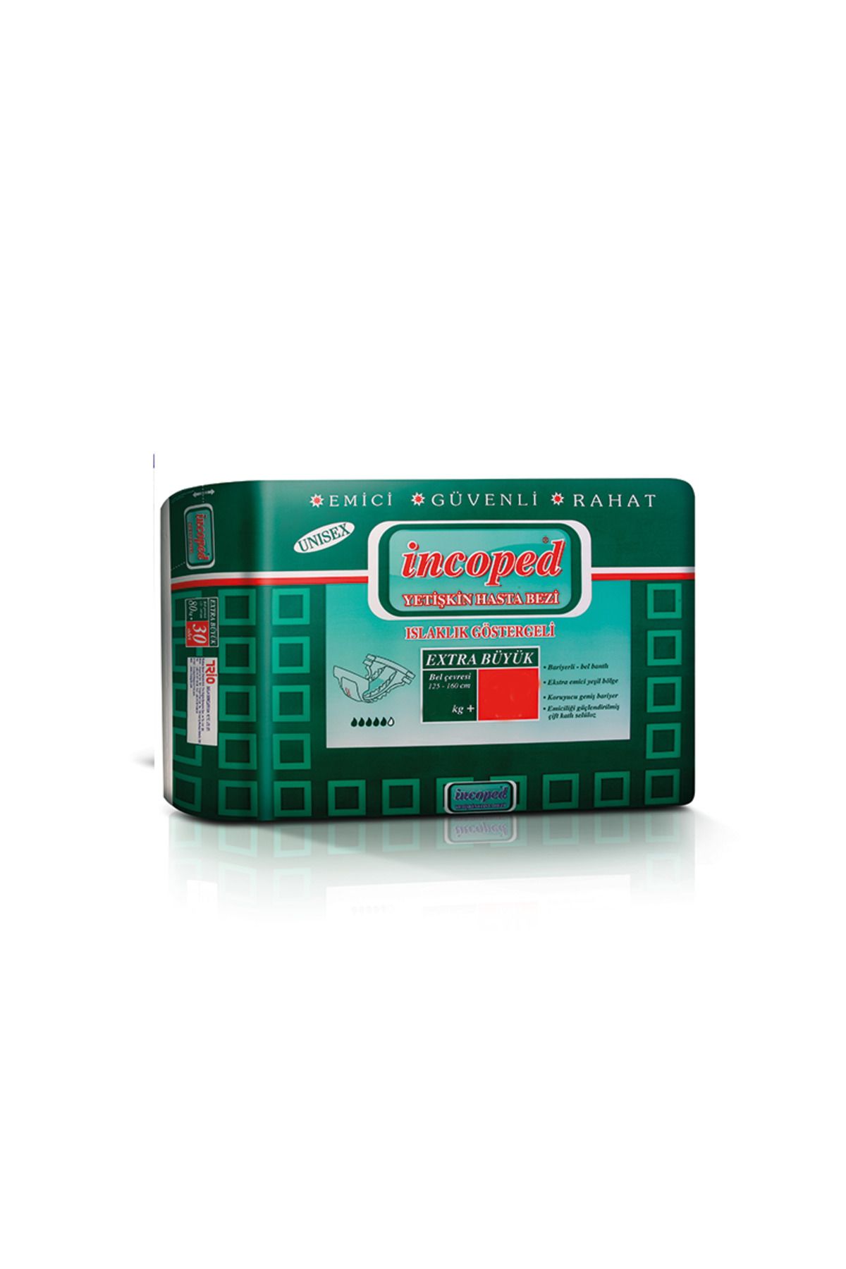 İncoped Incoped Belbantlı Hasta Bezi Medium 30 Adet x 4