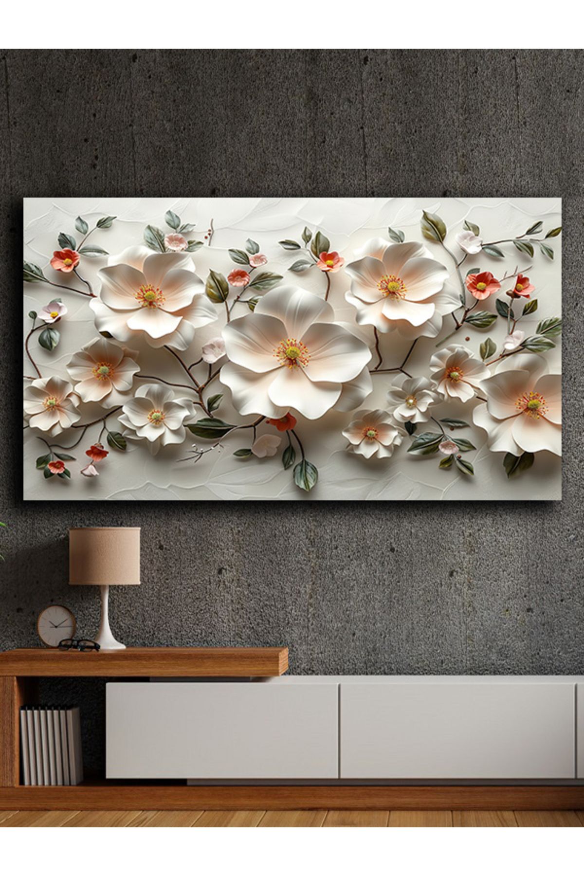 PRİME Concept Soyut yağlı boya görünümlü kanvas tablo 80x120 cm