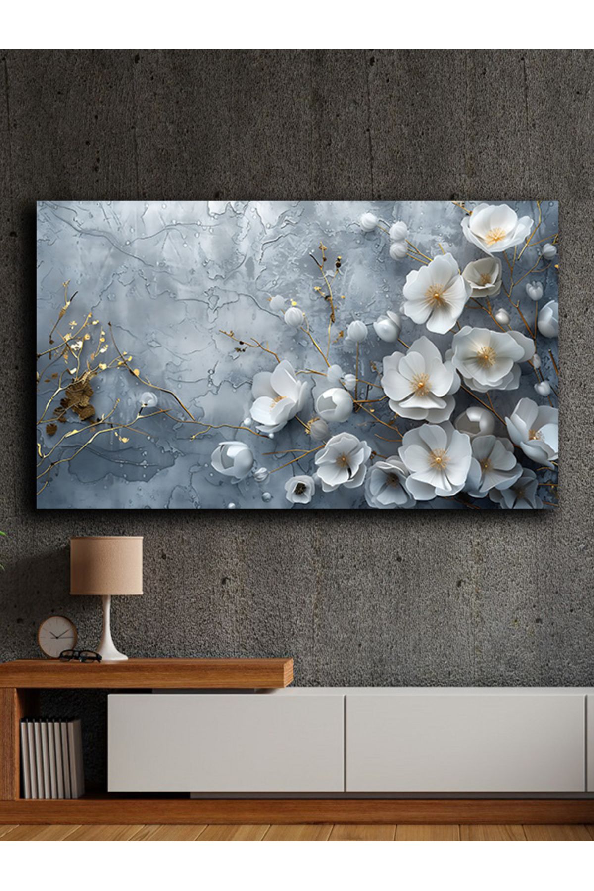 PRİME Concept Soyut yağlı boya görünümlü kanvas tablo 80x120 cm