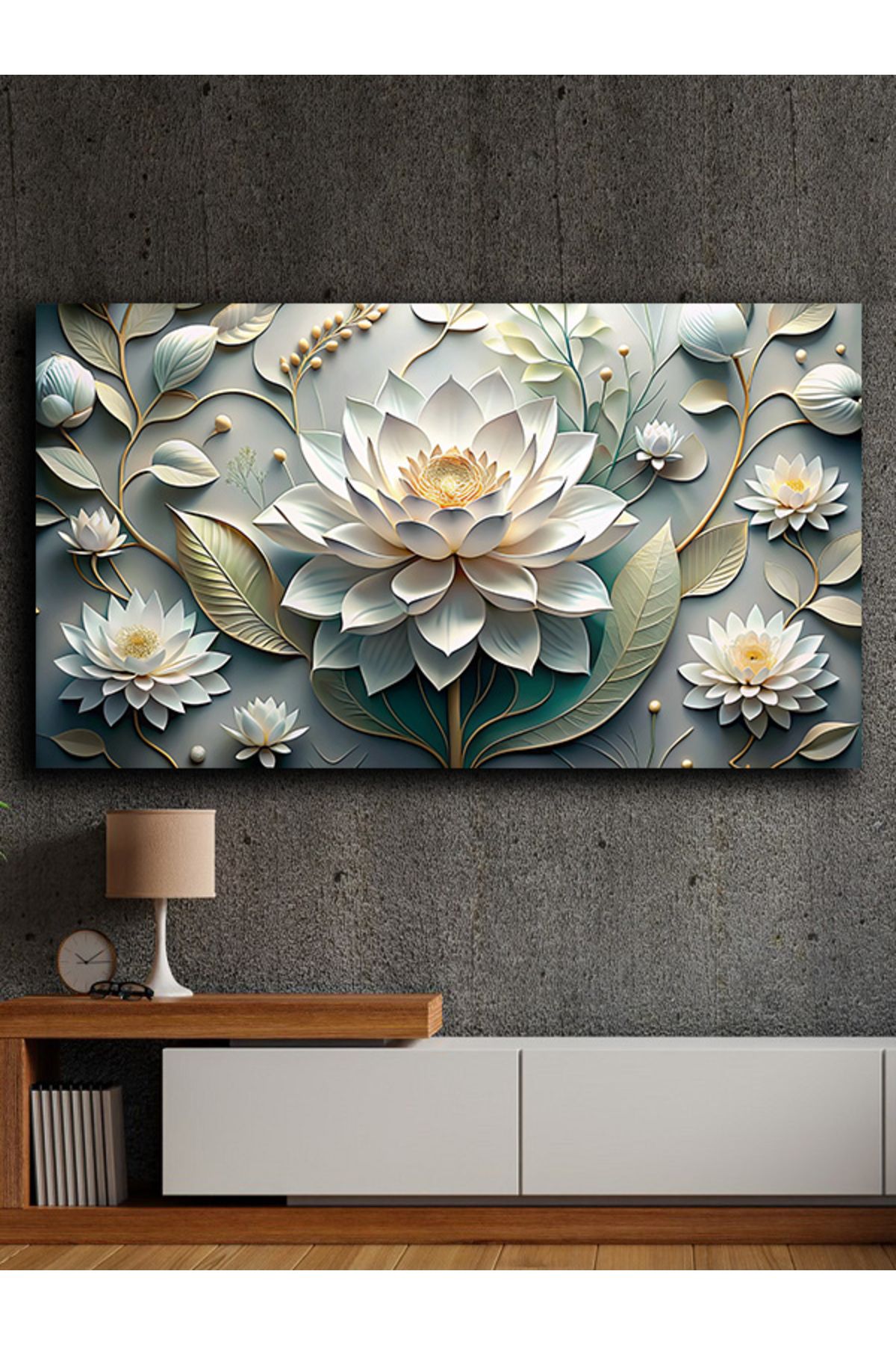 PRİME Concept Soyut yağlı boya görünümlü kanvas tablo 80x120 cm