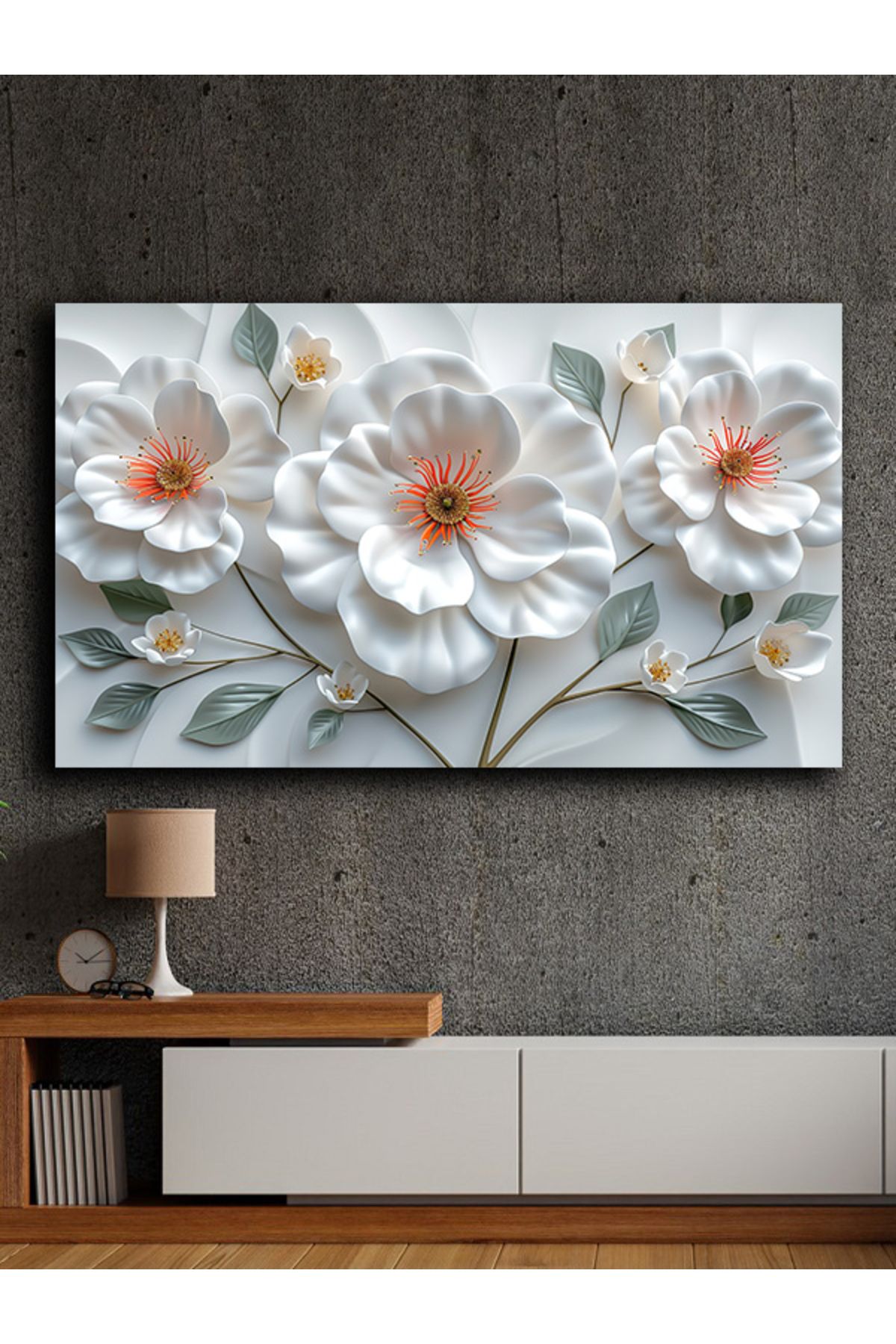 PRİME Concept Soyut yağlı boya görünümlü kanvas tablo 80x120 cm
