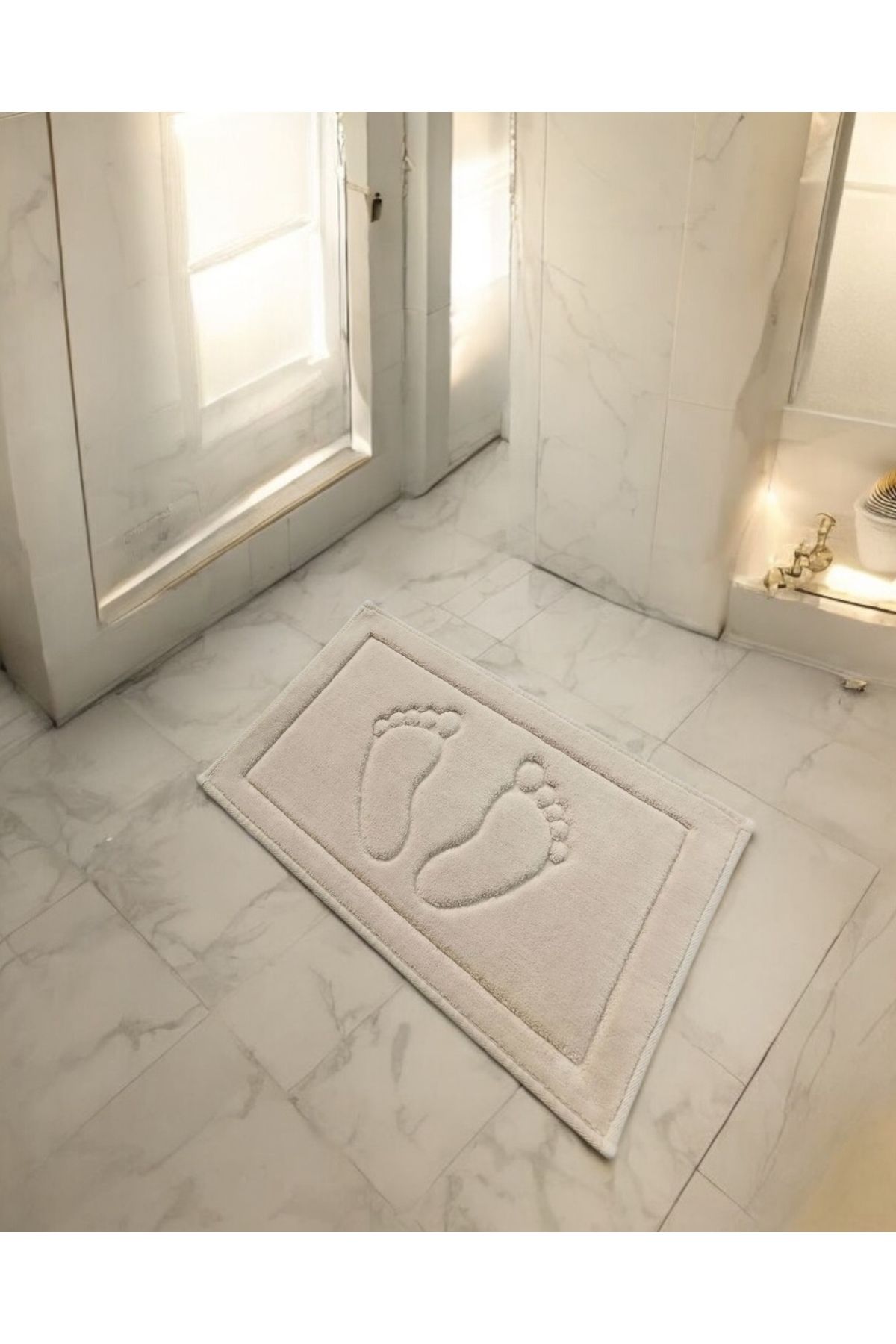 Hüma çeyiz Pamuk Dokuma Su Emici Banyo Paspası Ayak 60x40 Cm