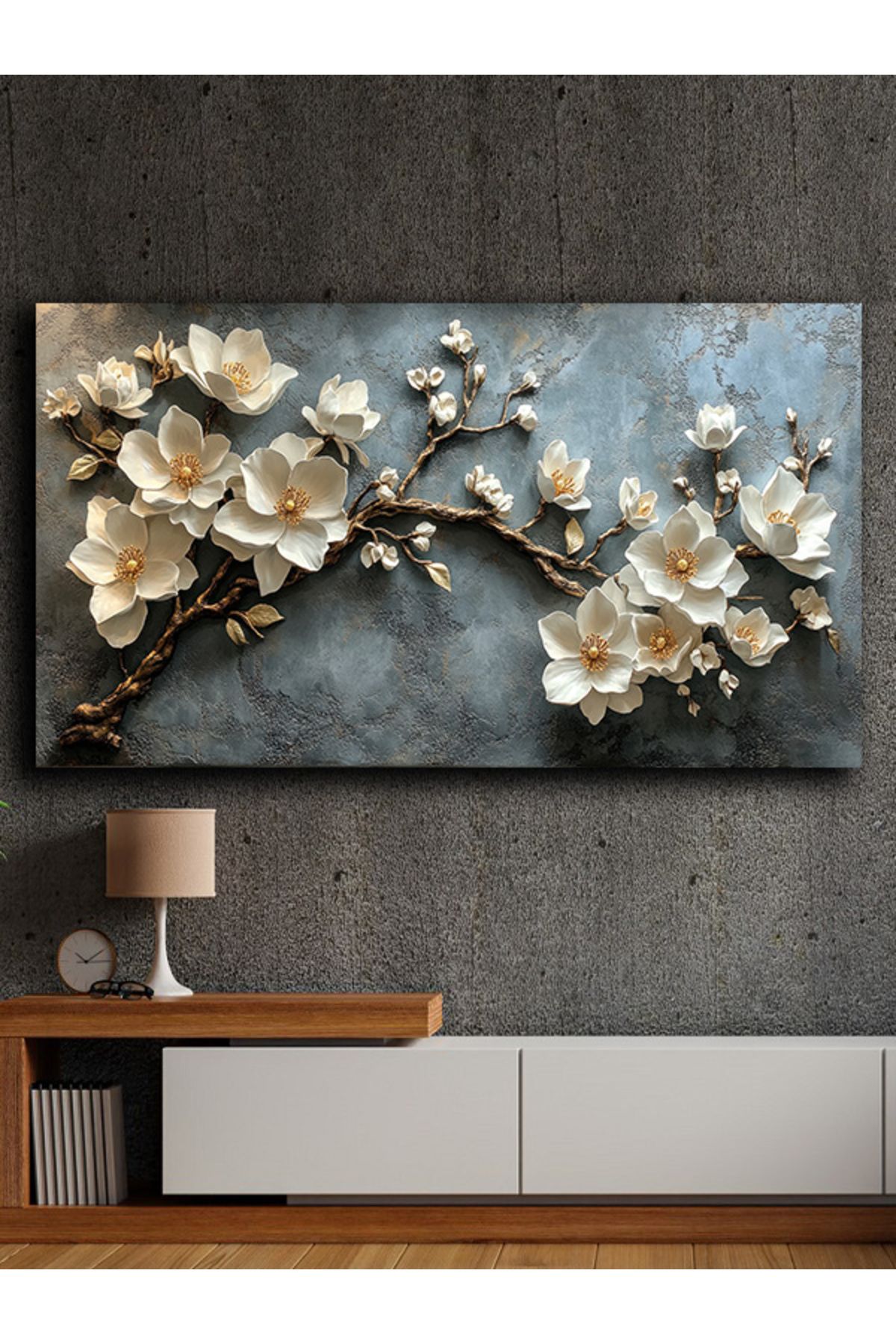 PRİME Concept Soyut yağlı boya görünümlü kanvas tablo 80x120 cm