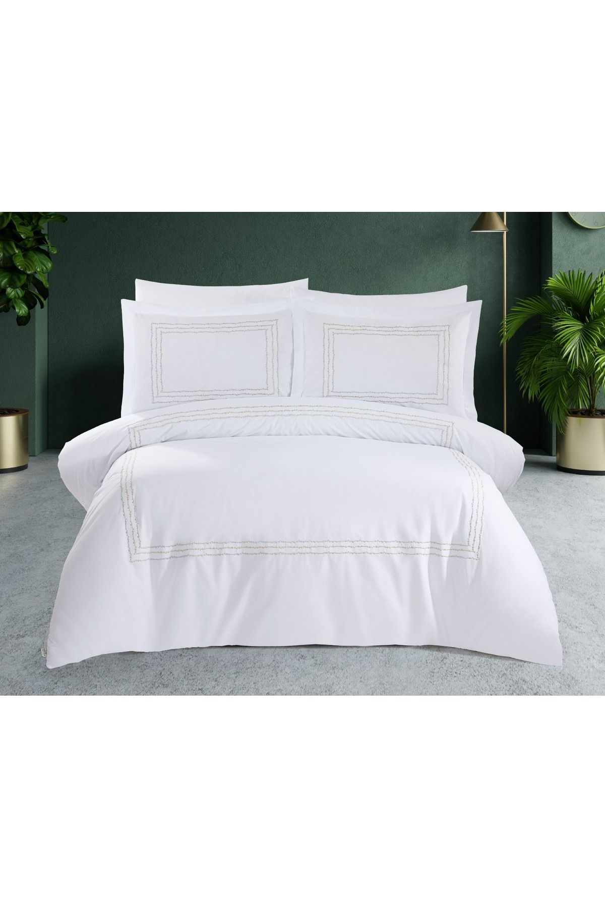 Capital Home NAKIŞLI ÇİFT KİŞİLİK CAROLA 6'lı NEVRESİM TAKIMI 100% PAMUKLU