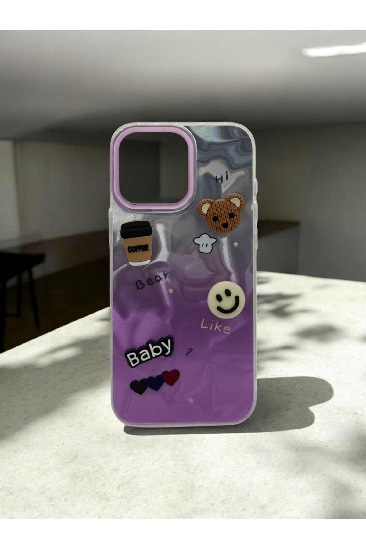 DUBİGOLD İPHONE 16 PRO MAX UYUMLU AYICIKLI FİGÜRLÜ LÜX KILIF