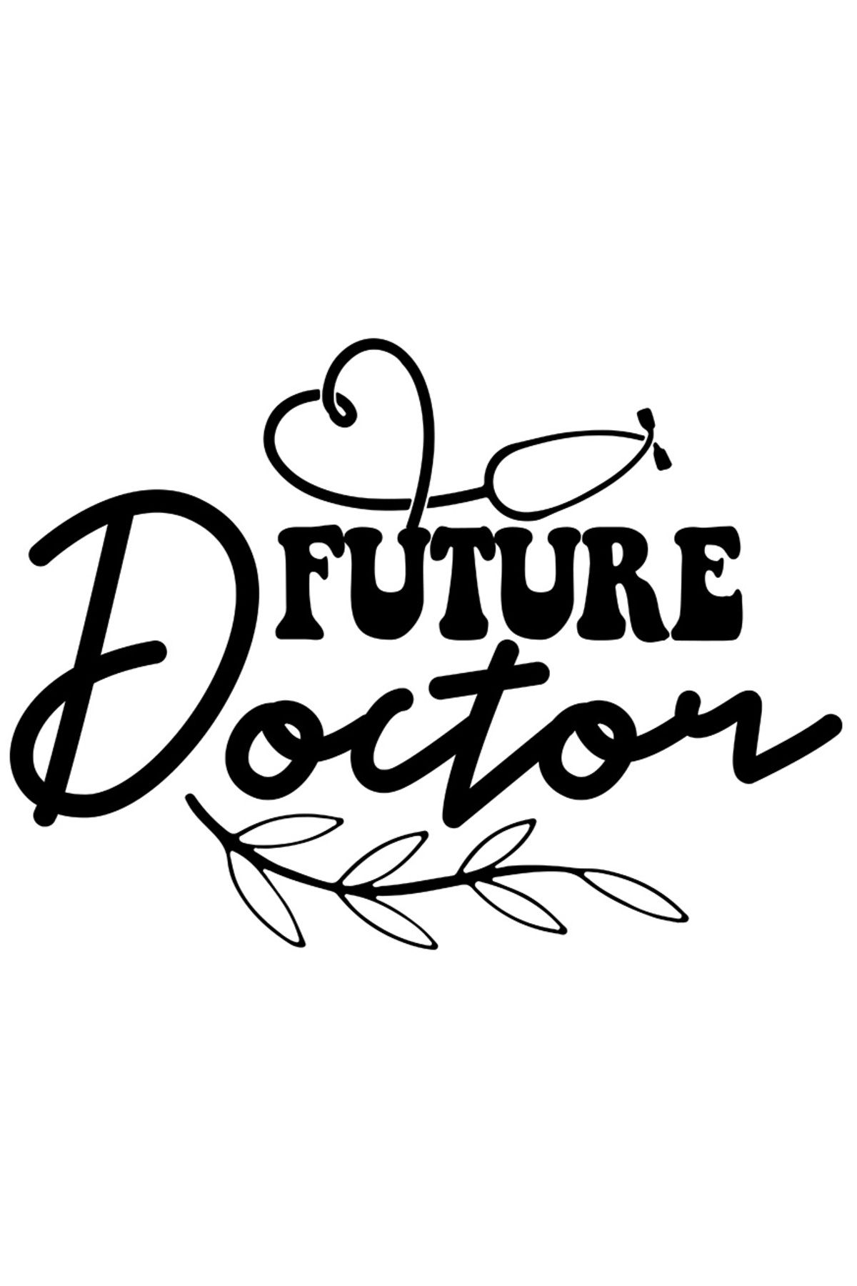 StoryGift Romania Sticker Autocolant 70cm Exterior Cu Textul In Engleza "future Doctor" - Viitor Doctor Medicina - One Size