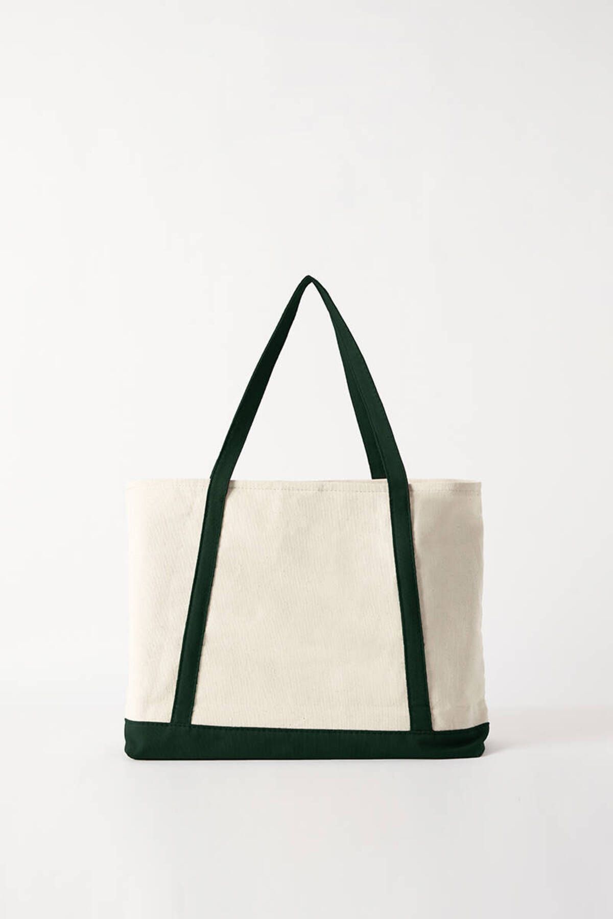 BE BLUE-Natualized Forest Green Canvas Bag 2